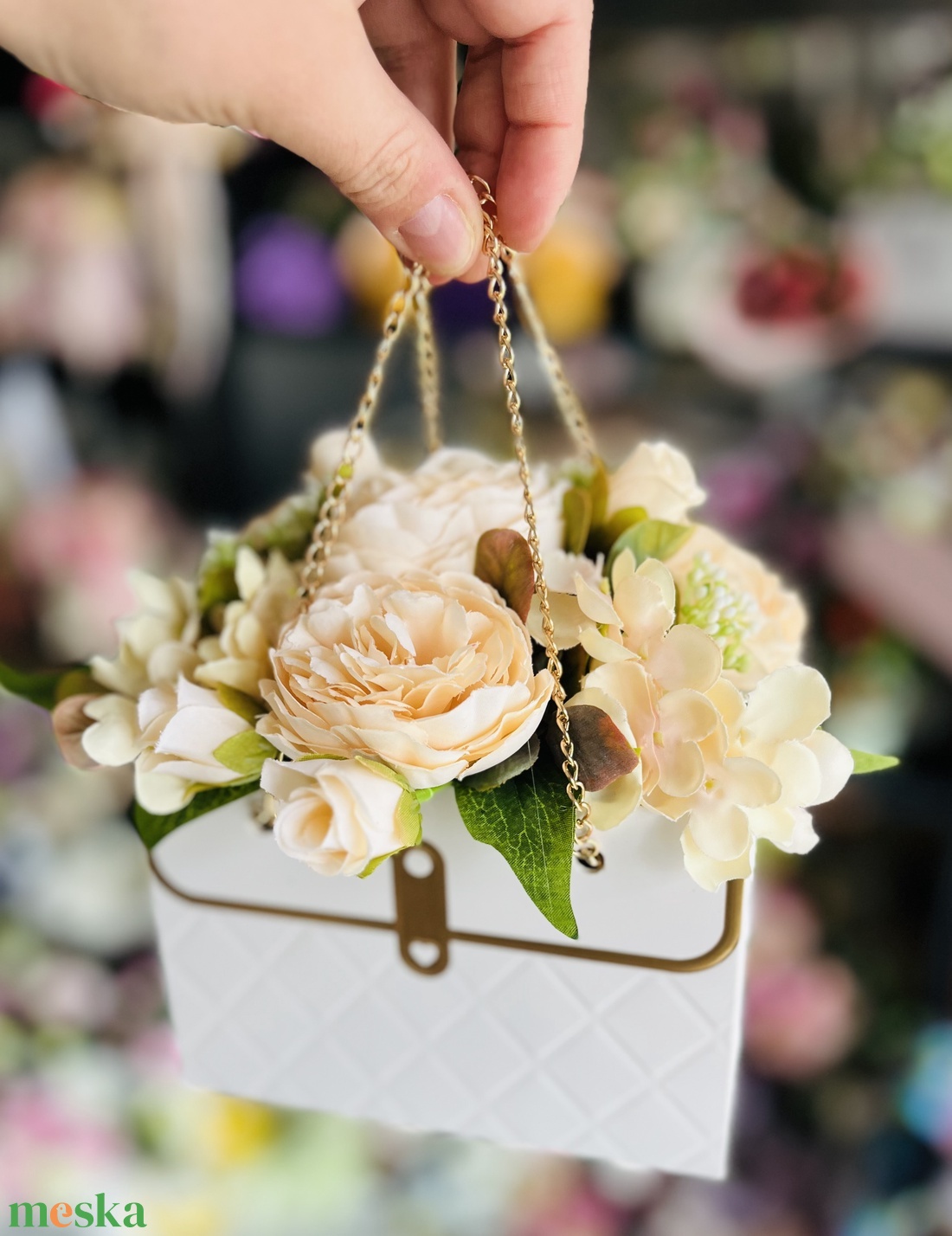 Anyák napi vagy ballagási virág, táska.  - otthon & életmód - papír, írószer - ajándékozás kellékei - pénzátadó doboz - Meska.hu