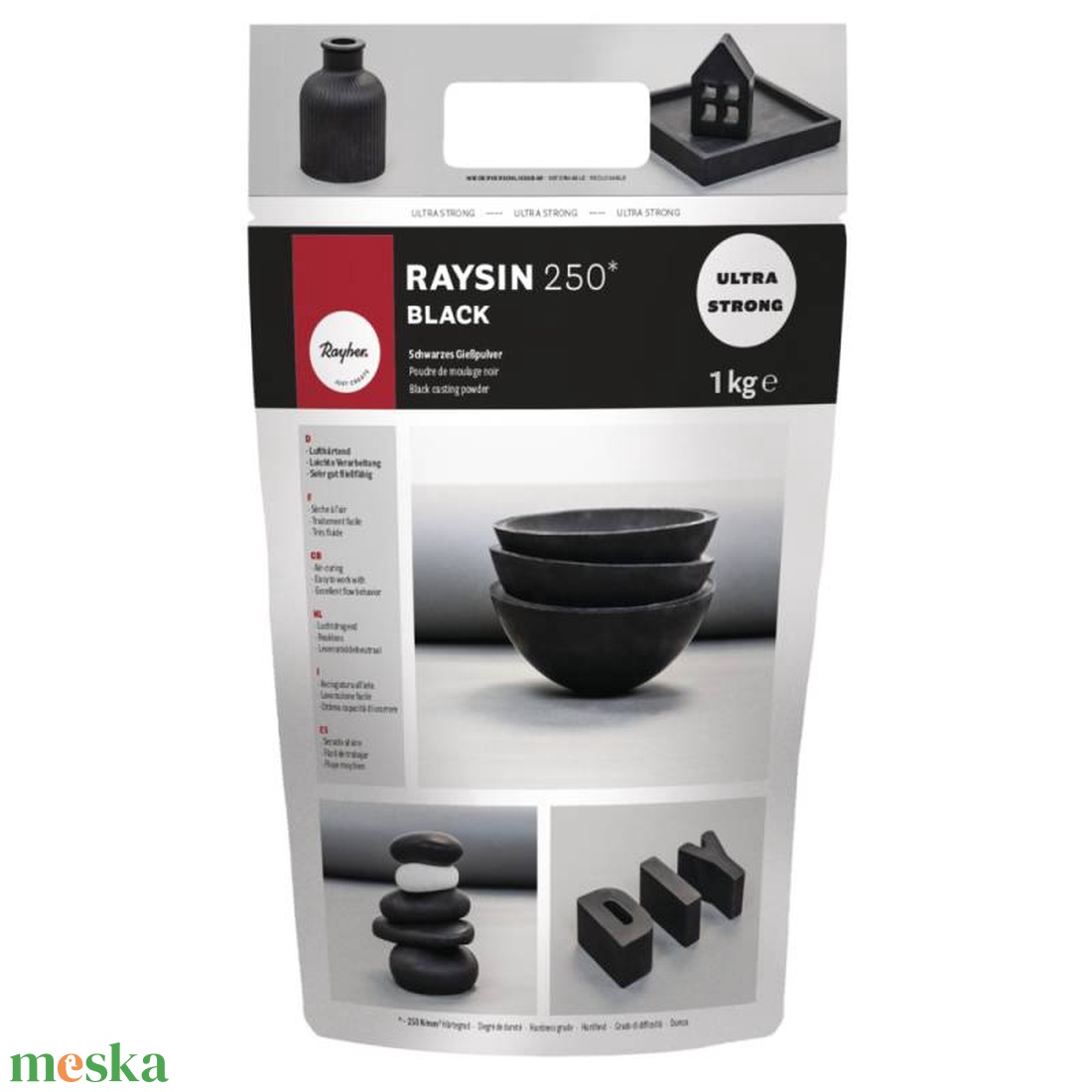 Rayher - Raysin 250 FEKETE öntőpor 1kg - kellékek & szerszámok - vegyes alapanyag - gipsz - Meska.hu