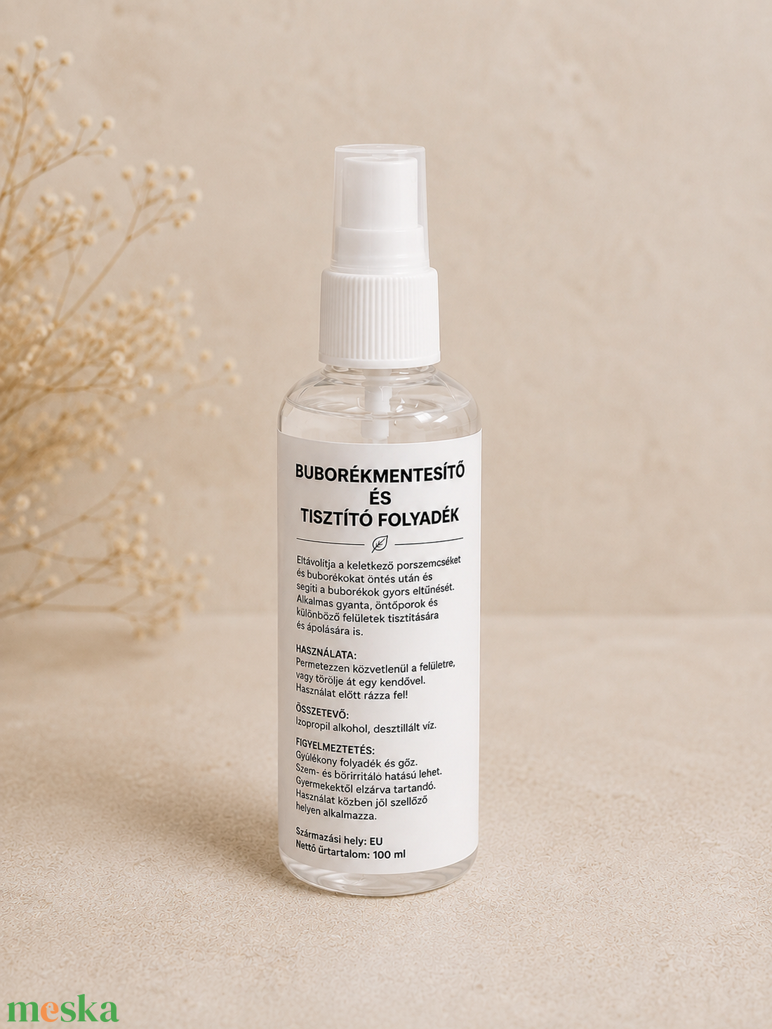BUBORÉKMENTESÍTŐ ÉS TISZTÍTÓ FOLYADÉK 100ml - kellékek & szerszámok - vegyes alapanyag - gipsz - Meska.hu