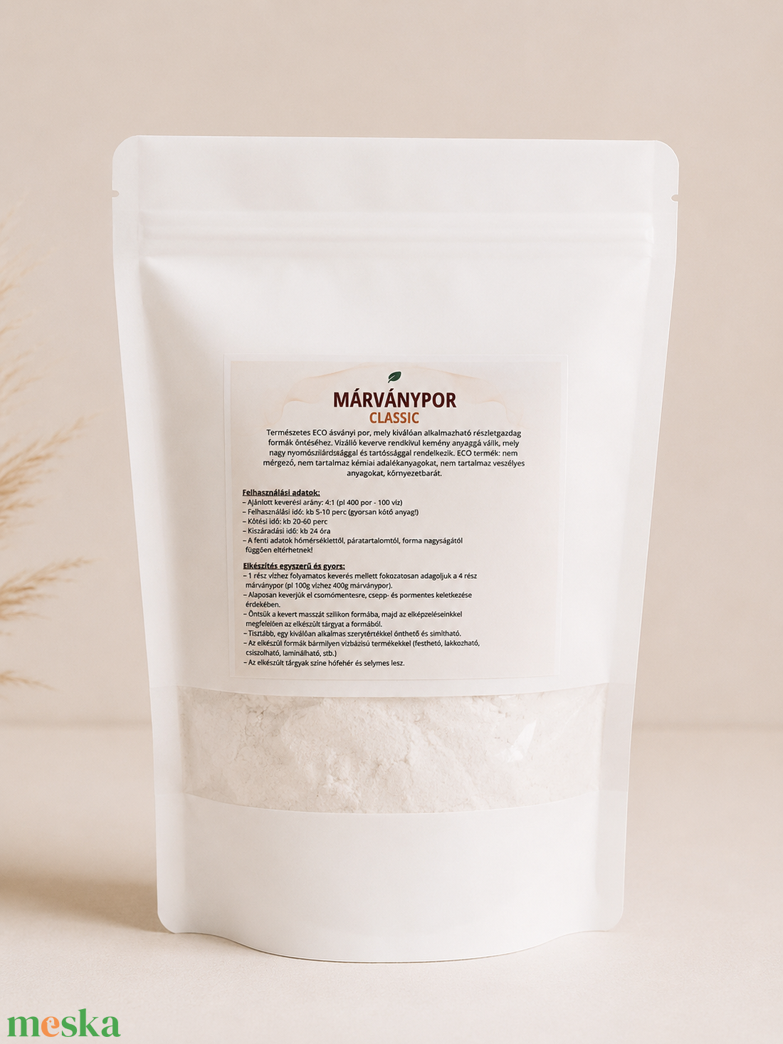 MÁRVÁNYPOR 1kg - kellékek & szerszámok - vegyes alapanyag - gipsz - Meska.hu