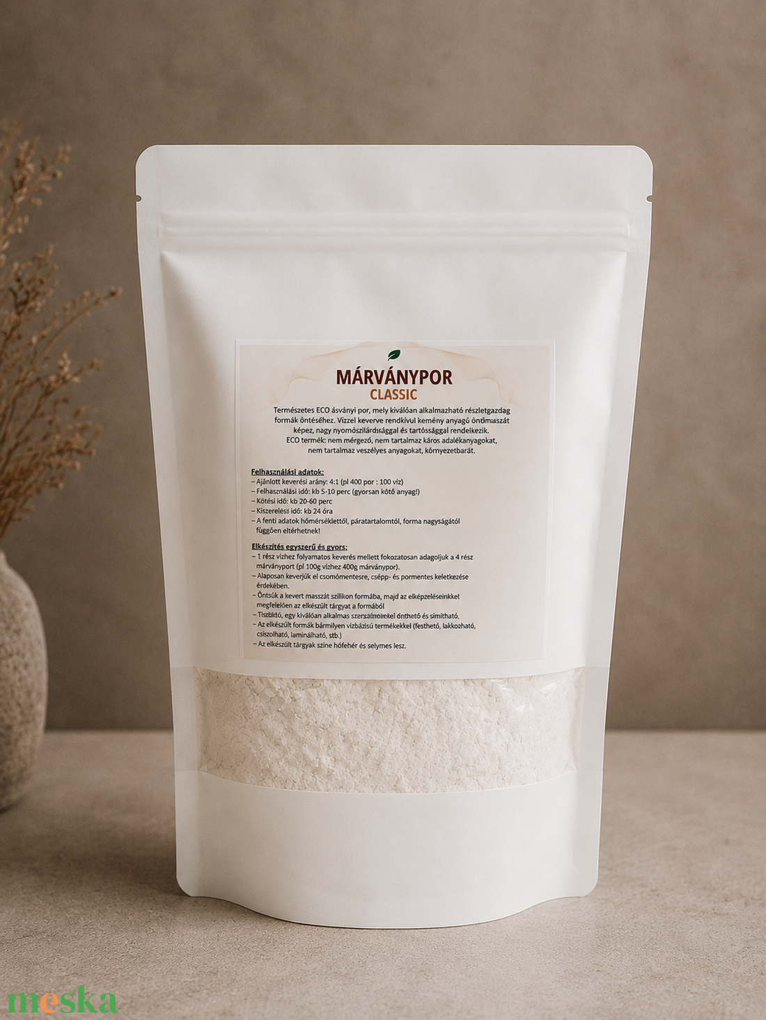 MÁRVÁNYPOR 1kg - kellékek & szerszámok - vegyes alapanyag - gipsz - Meska.hu