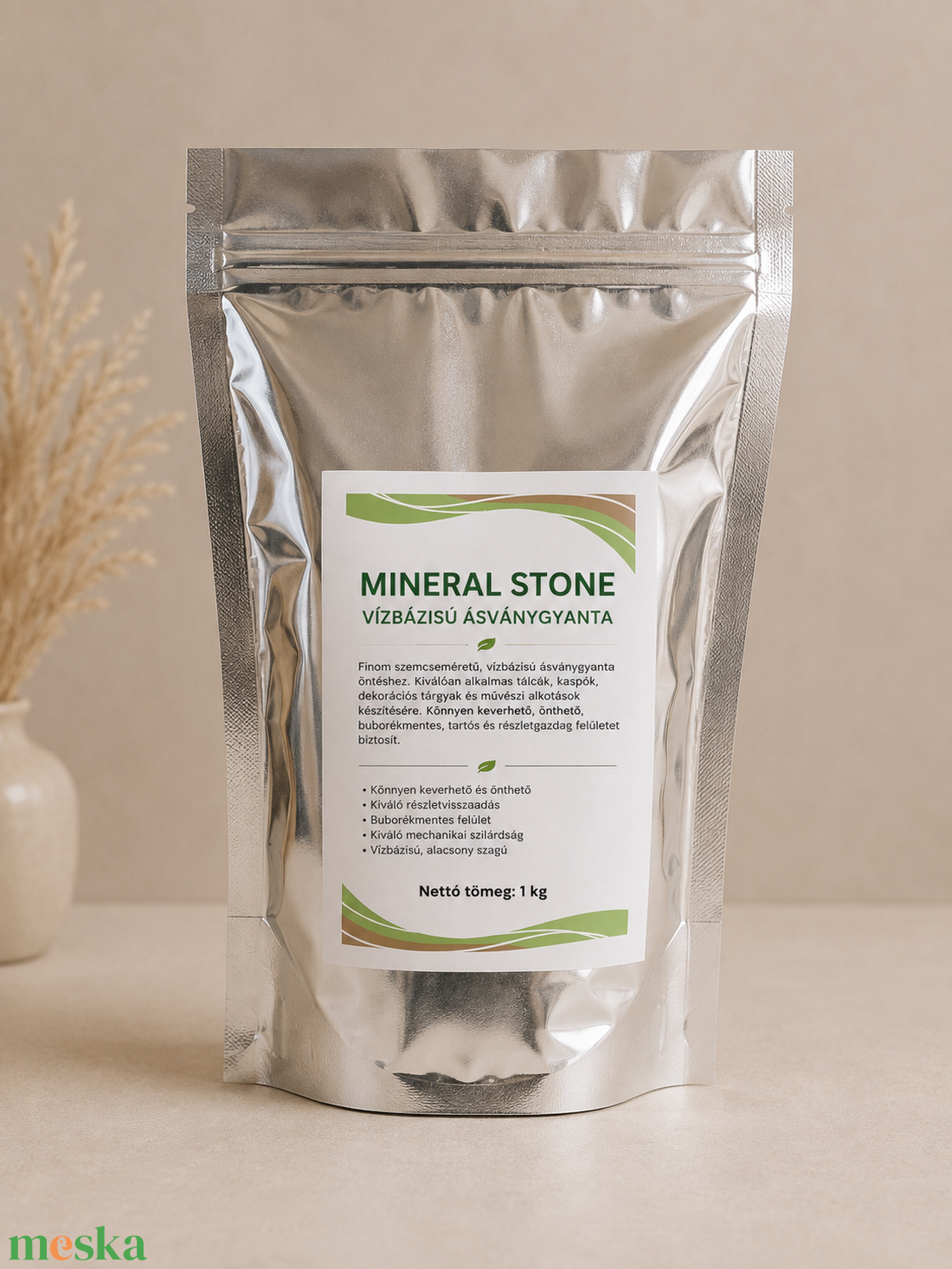 MINERAL STONE VÍZBÁZISÚ ÁSVÁNYGYANTA 1kg - kellékek & szerszámok - vegyes alapanyag - gipsz - Meska.hu