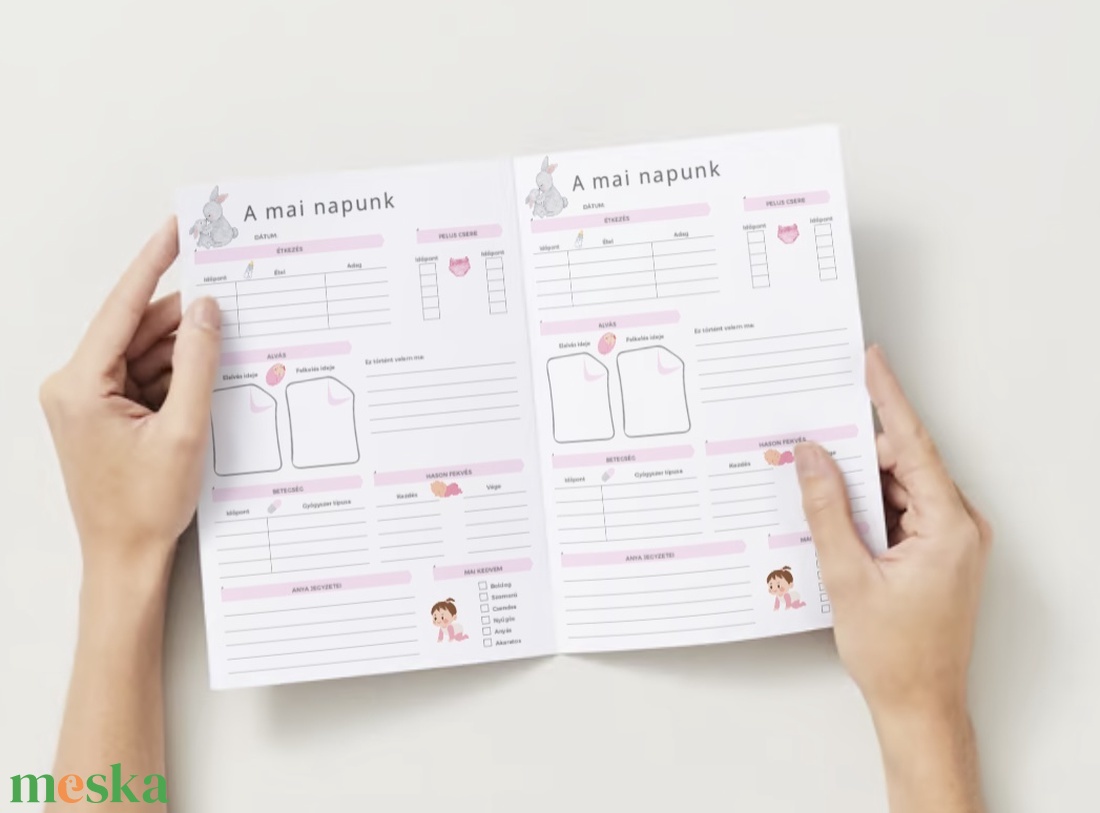 Baba rutin napló - játék & sport - baba & babaház - babaruha, babakellék - Meska.hu Baba rutin napló - játék & sport - baba & babaház - babaruha, babakellék - Meska.hu