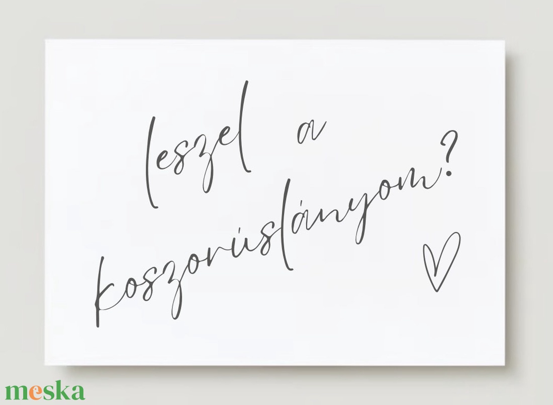 Koszorúslány felkérő kártya - esküvő - meghívó & kártya - koszorúslány felkérő - Meska.hu