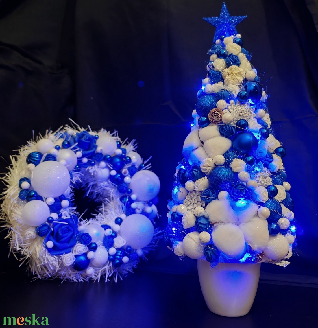 Karácsonyi asztali dísz - karácsony - karácsonyi lakásdekoráció - karácsonyfa, grincsfa - Meska.hu