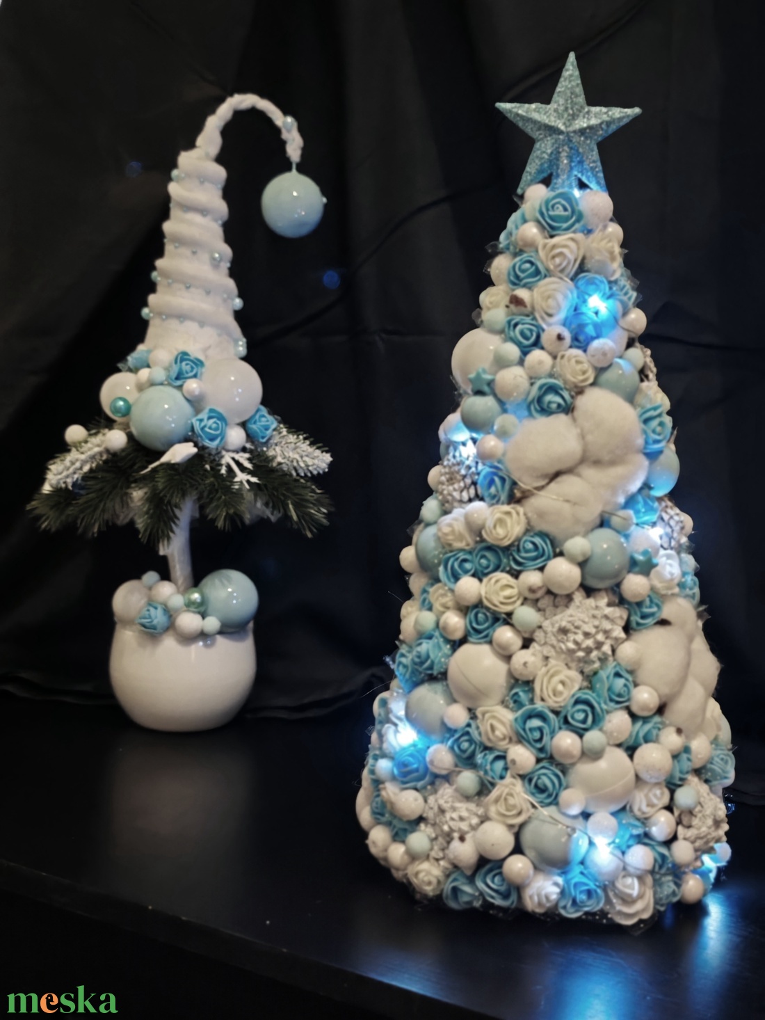 Karácsonyi asztali dísz - karácsony - karácsonyi lakásdekoráció - karácsonyfa, grincsfa - Meska.hu