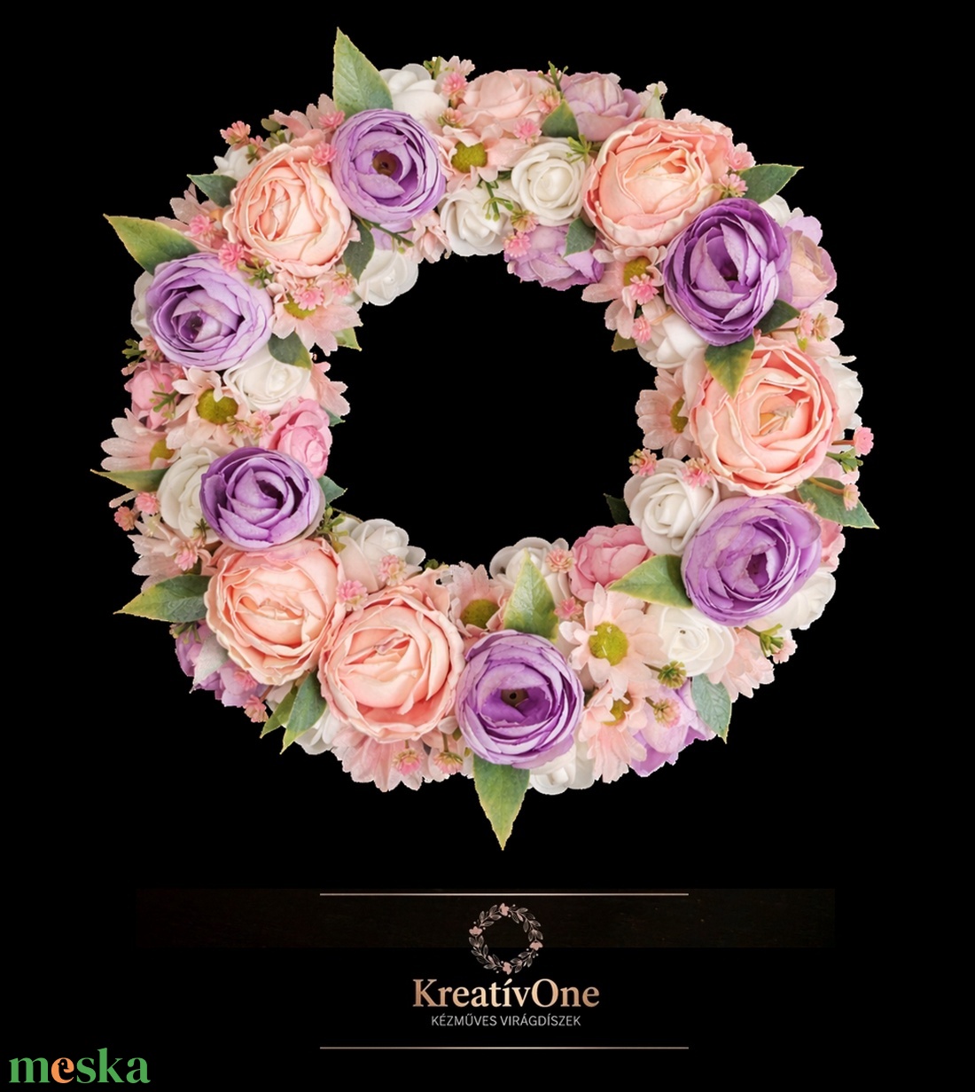 Tavaszi kopogtató  - otthon & életmód - dekoráció - ajtó- és ablak dekoráció - ajtódísz & kopogtató - Meska.hu