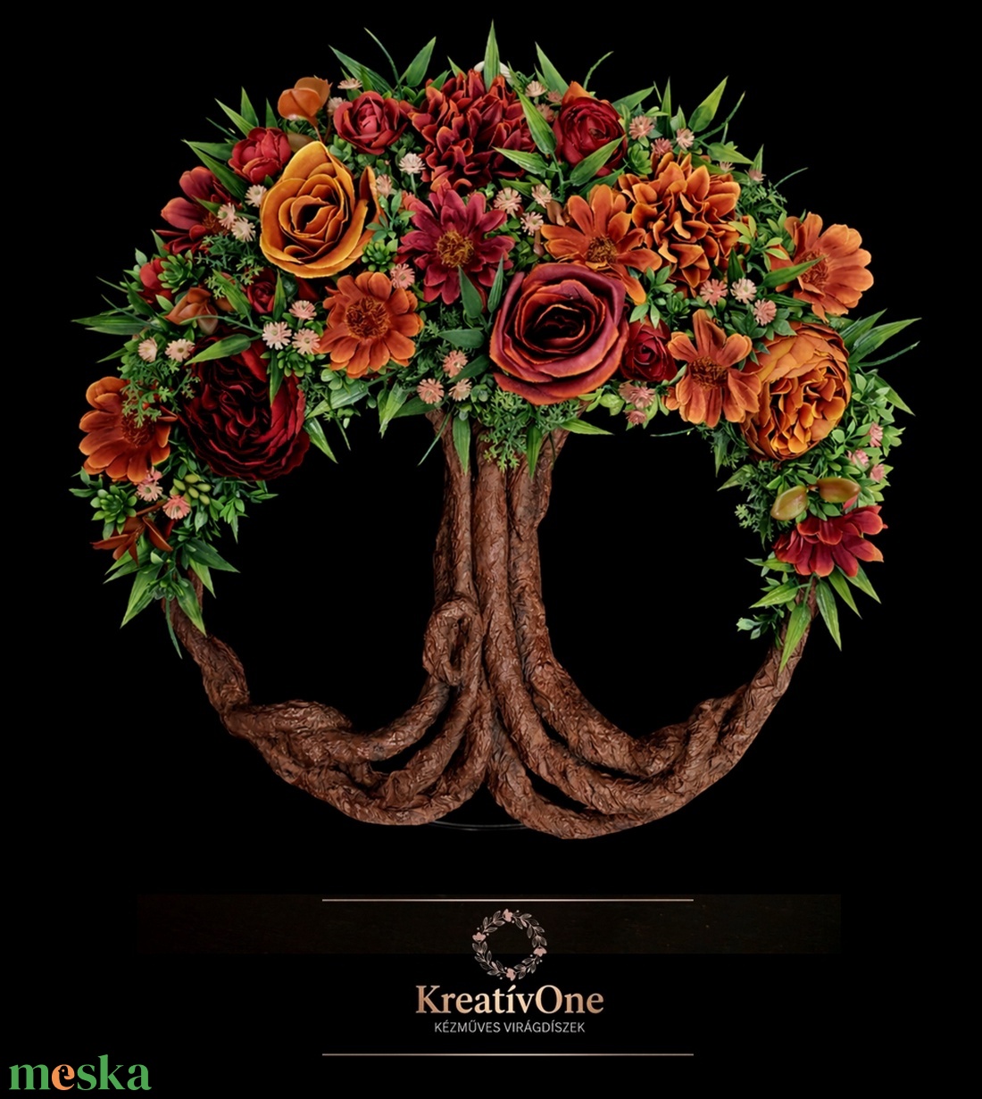 Életfa (Tündérfa) kopogtató őszi színekkel - otthon & életmód - dekoráció - ajtó- és ablak dekoráció - ajtódísz & kopogtató - Meska.hu