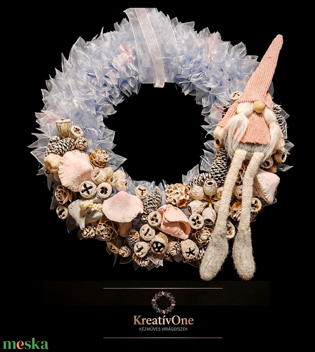 Téli manós kopogtató - otthon & életmód - dekoráció - ajtó- és ablak dekoráció - ajtódísz & kopogtató - Meska.hu