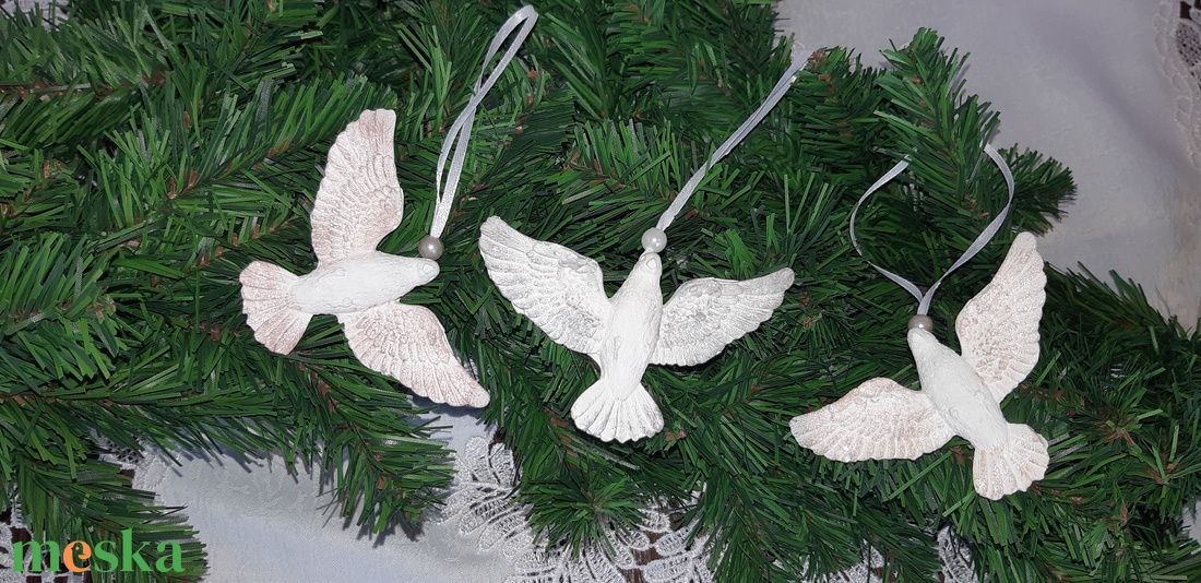 Galamb karácsonyfa dísz - karácsony - karácsonyi lakásdekoráció - karácsonyfadíszek - Meska.hu