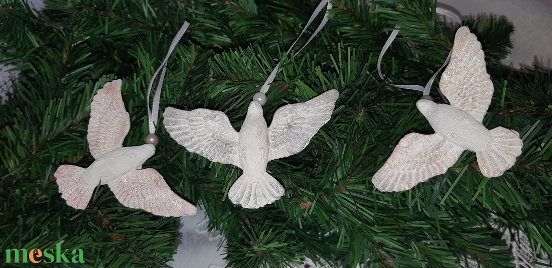 Galamb karácsonyfa dísz - karácsony - karácsonyi lakásdekoráció - karácsonyfadíszek - Meska.hu