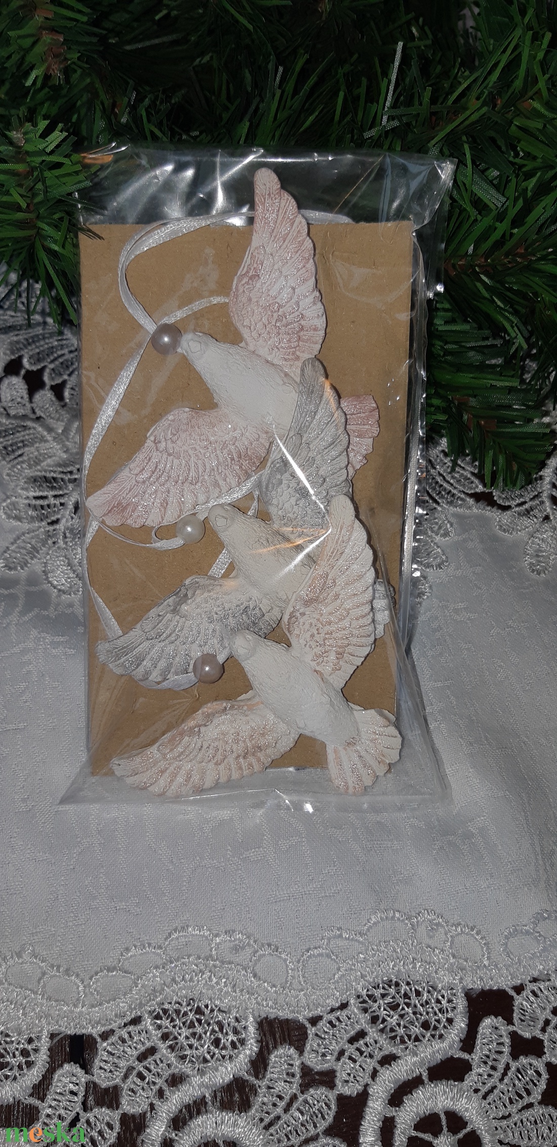 Galamb karácsonyfa dísz - karácsony - karácsonyi lakásdekoráció - karácsonyfadíszek - Meska.hu