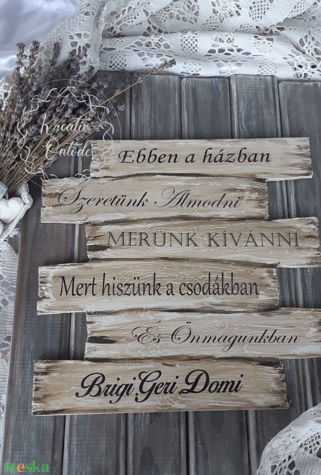 Neves Dekor Tábla - otthon & életmód - dekoráció - fali és függő dekoráció - felirat - Meska.hu