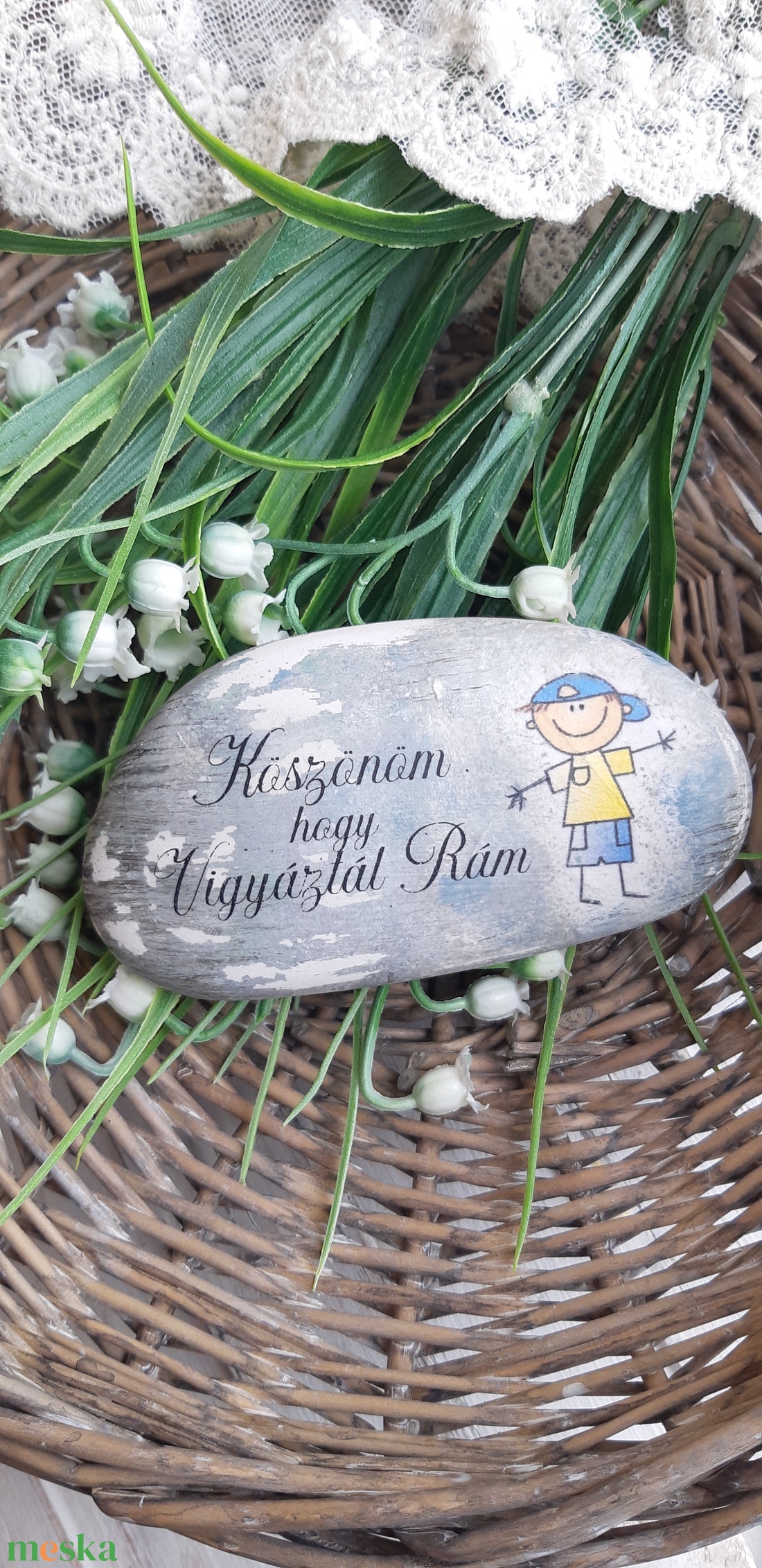 Ballagás -köszönő ajándék- Bölcsis -óvis  - otthon & életmód - dekoráció - asztal és polc dekoráció - kavics & kő - Meska.hu