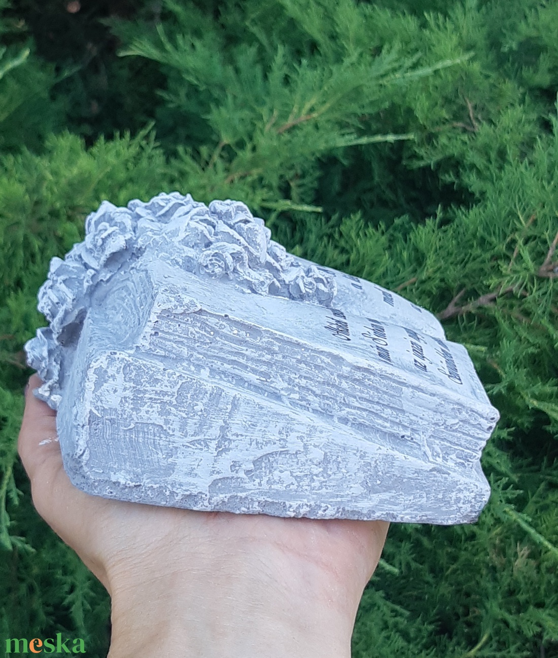 Sírdísz-Cement könyv - otthon & életmód - vallás - temetkezési tárgy - Meska.hu Sírdísz-Cement könyv - otthon & életmód - vallás - temetkezési tárgy - Meska.hu