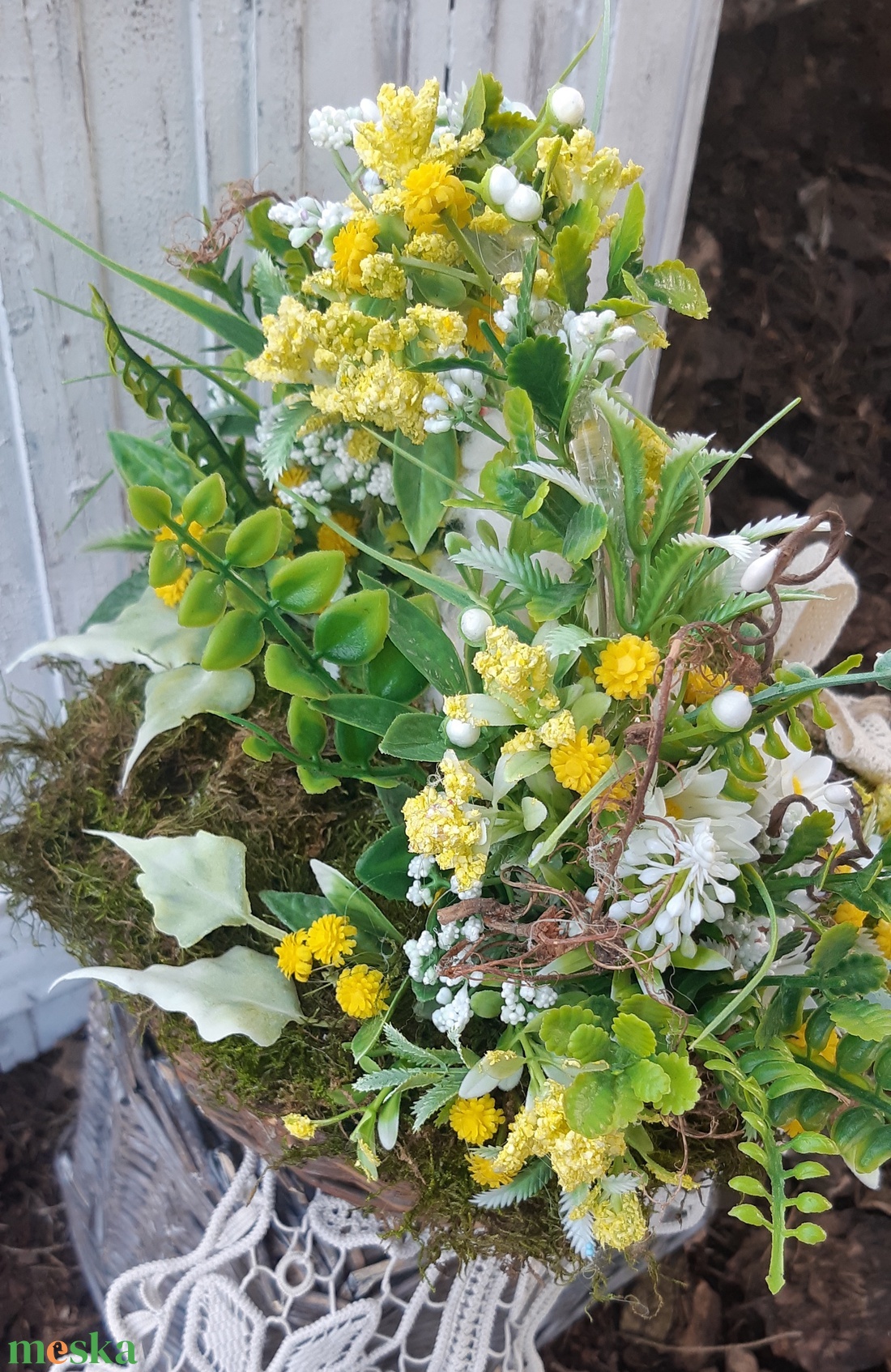 Tavaszi hangulat- asztali dísz-húsvéti bárányos - otthon & életmód - dekoráció - asztal és polc dekoráció - asztaldísz - Meska.hu