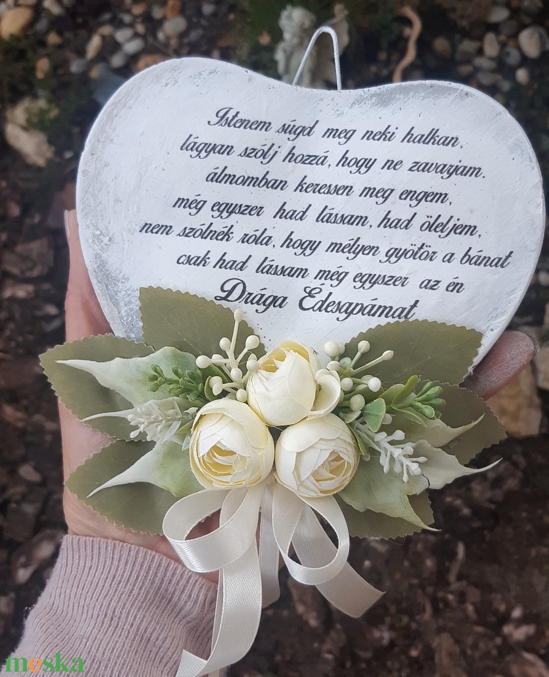Apáknapi-Kegyeleti dísz-felakasztható szív - otthon & életmód - vallás - temetkezési tárgy - Meska.hu Apáknapi-Kegyeleti dísz-felakasztható szív - otthon & életmód - vallás - temetkezési tárgy - Meska.hu