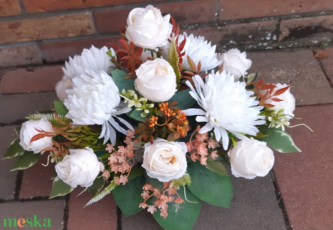 Nehezített nagy méretű Sírdísz-díszített - otthon & életmód - vallás - temetkezési tárgy - urnadíszek - Meska.hu