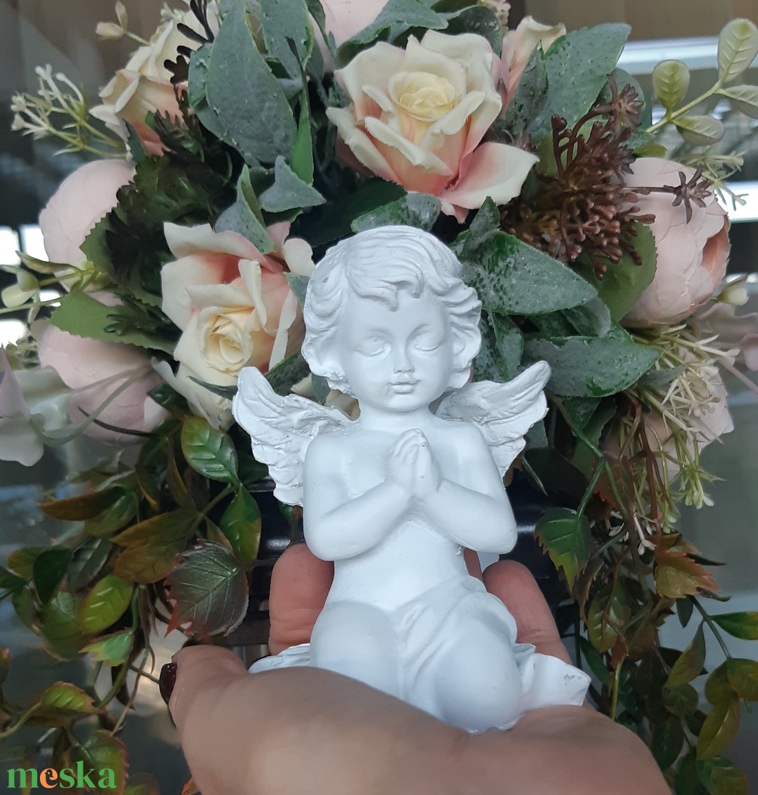  Sírdísz-angyal - otthon & életmód - vallás - temetkezési tárgy - sírdísz, kegyeleti dísz - Meska.hu