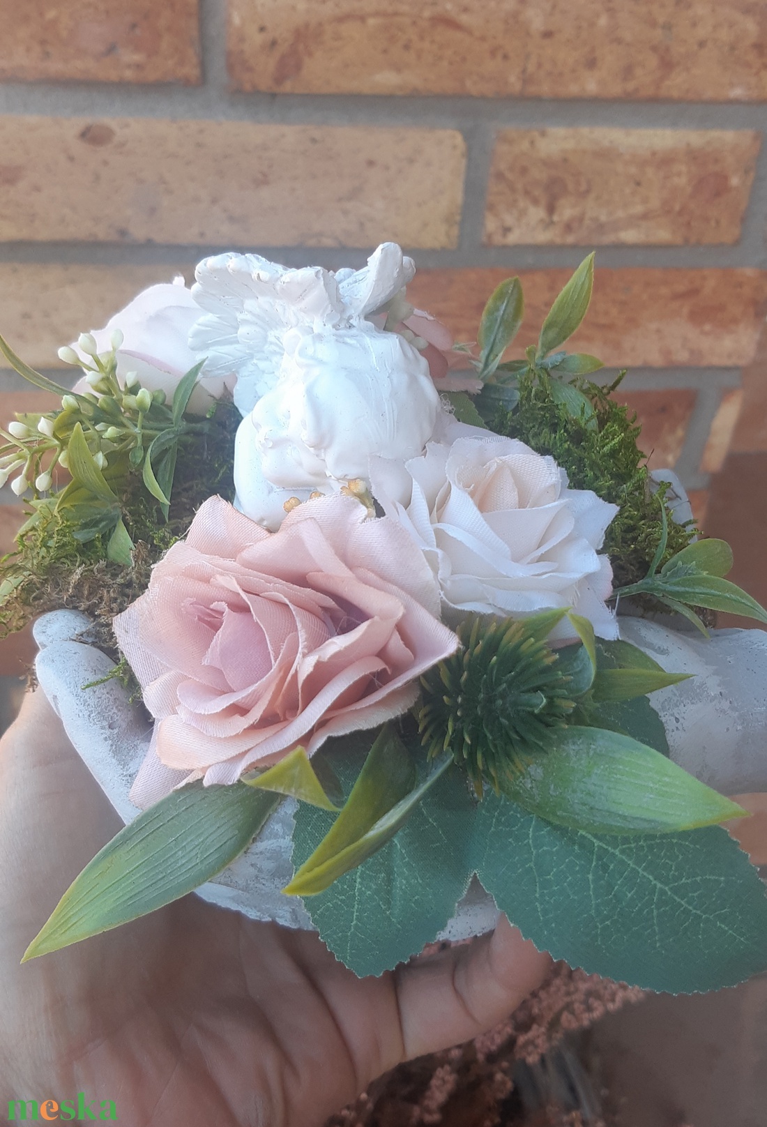 Sírdísz-angyalkával - otthon & életmód - vallás - temetkezési tárgy - sírdísz, kegyeleti dísz - Meska.hu