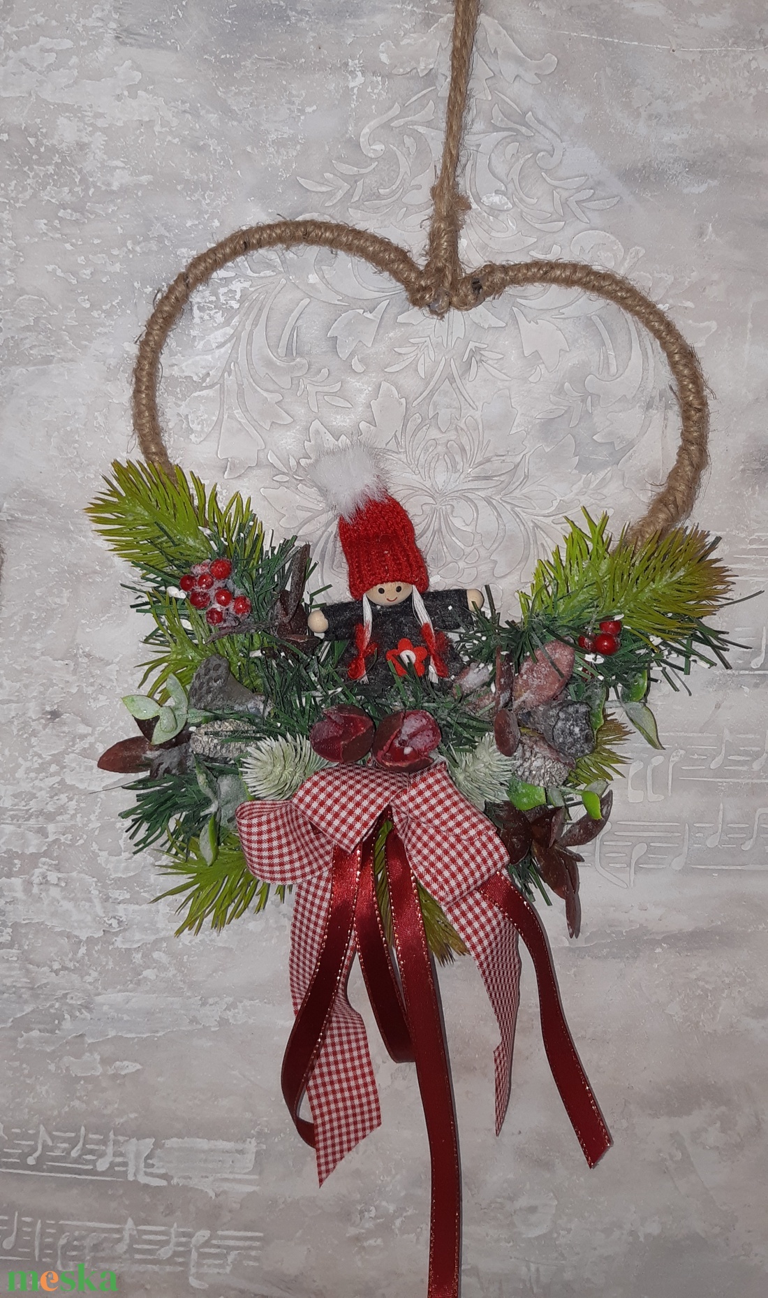 Karácsonyi ajtó/ablak dísz - karácsony - adventi díszek - adventi ajtódísz - Meska.hu