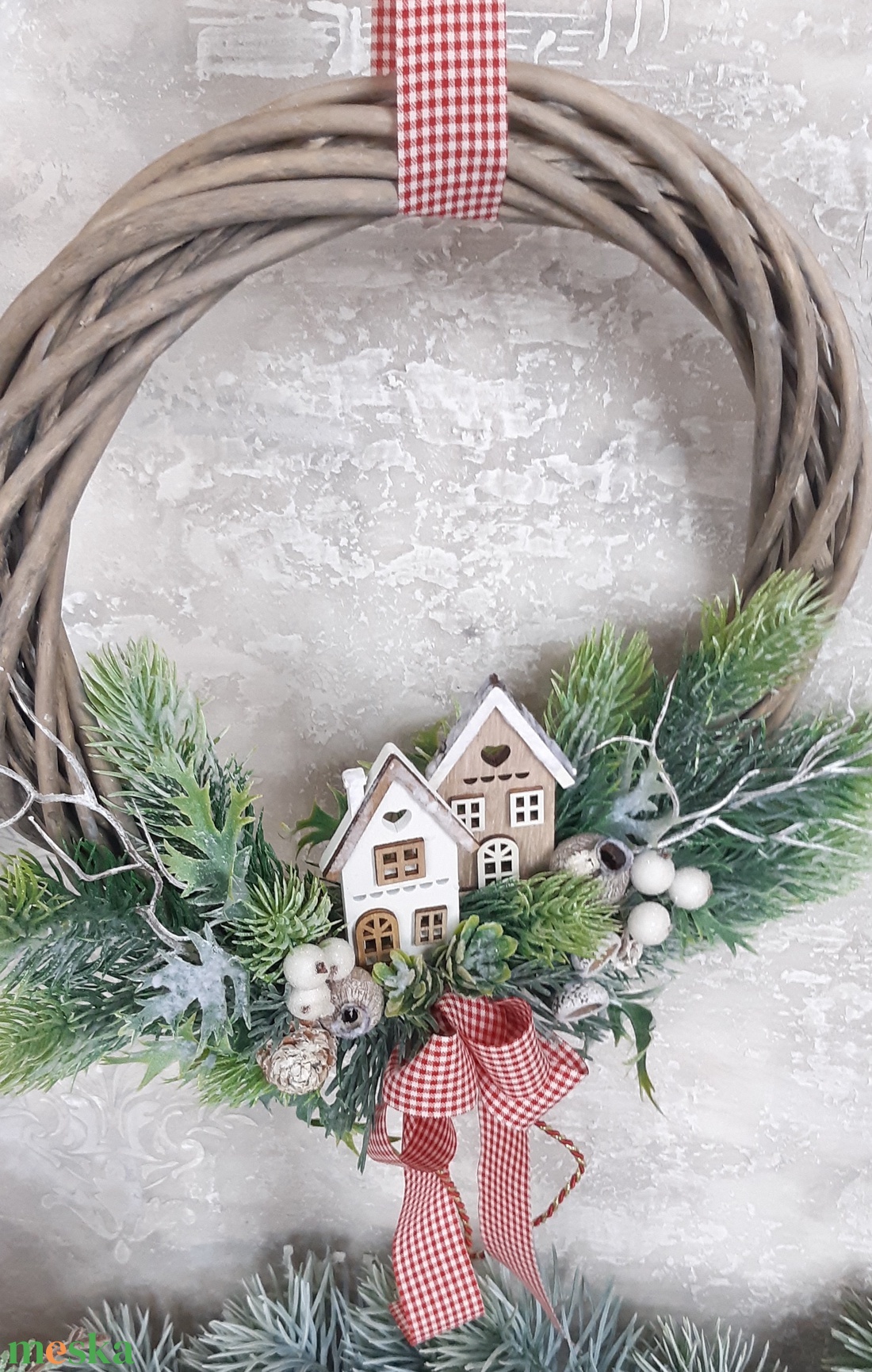 Karácsonyi ajándék- ajtódísz,kopogtató - karácsony - karácsonyi lakásdekoráció - karácsonyi ajtódíszek - Meska.hu