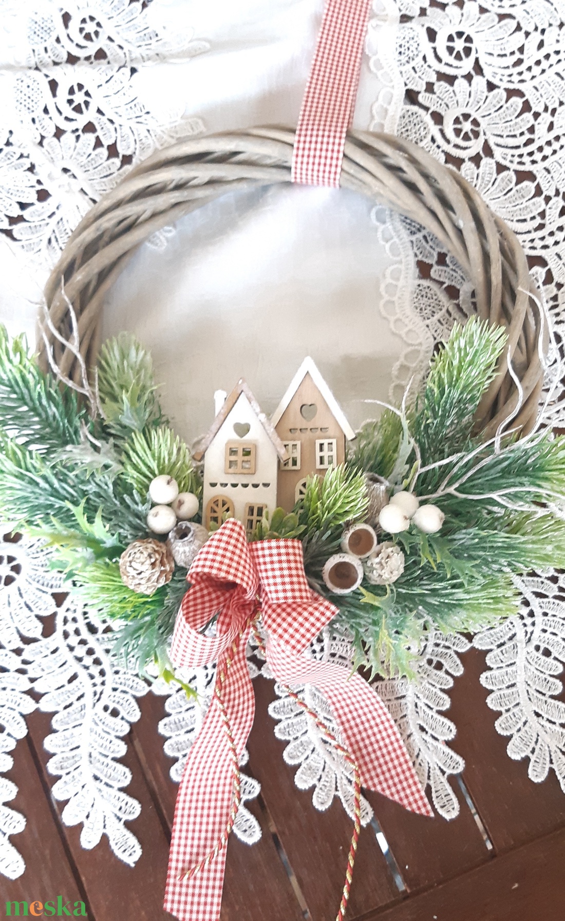 Karácsonyi ajándék- ajtódísz,kopogtató - karácsony - karácsonyi lakásdekoráció - karácsonyi ajtódíszek - Meska.hu