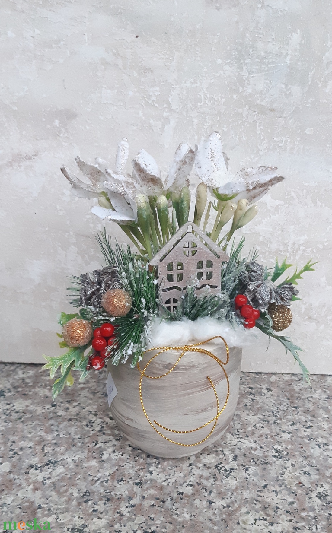 Karácsonyi ajándék- ajtódísz,kopogtató - karácsony - karácsonyi lakásdekoráció - karácsonyi ajtódíszek - Meska.hu