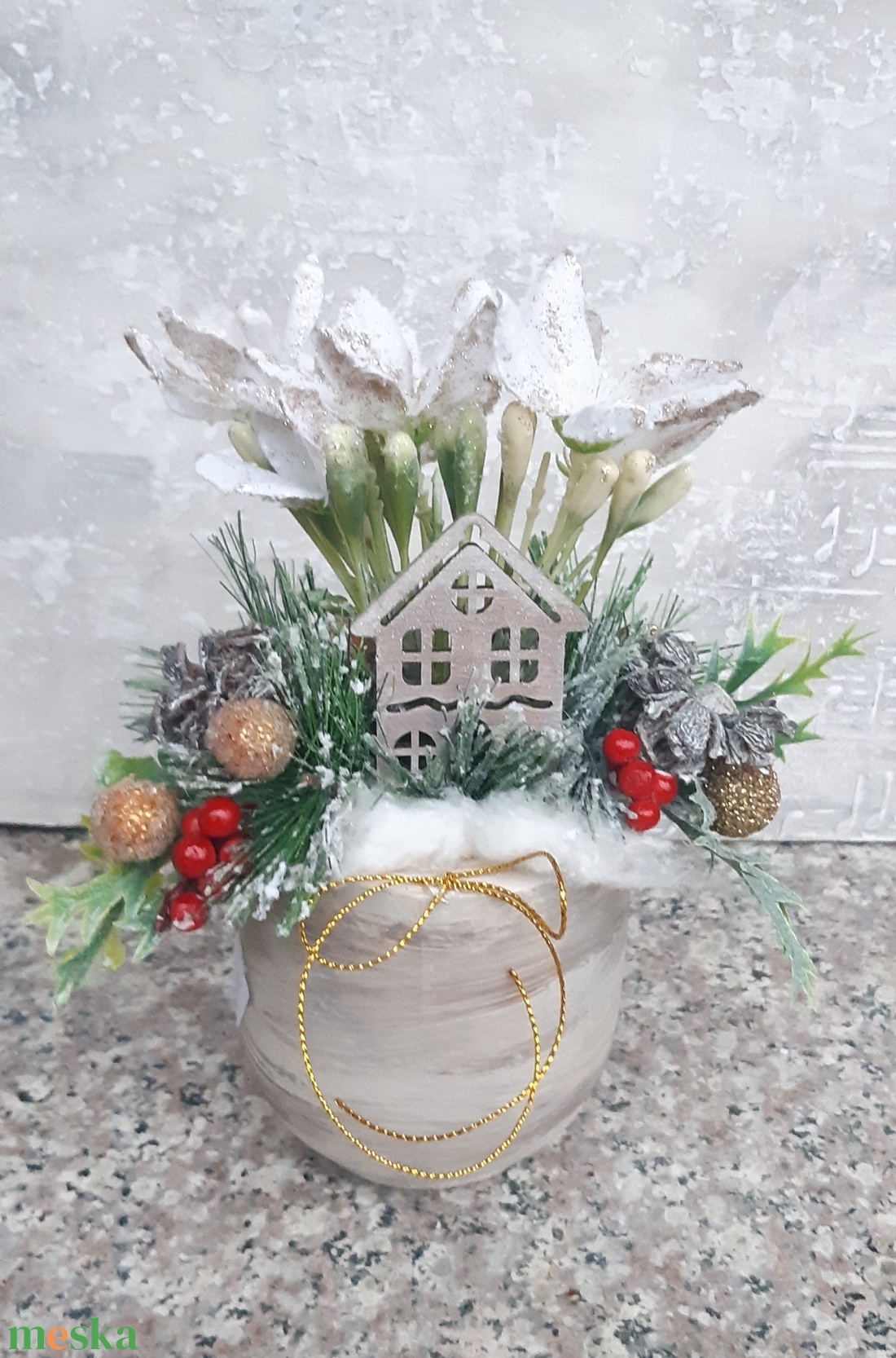 Karácsonyi ajándék- ajtódísz,kopogtató - karácsony - karácsonyi lakásdekoráció - karácsonyi ajtódíszek - Meska.hu