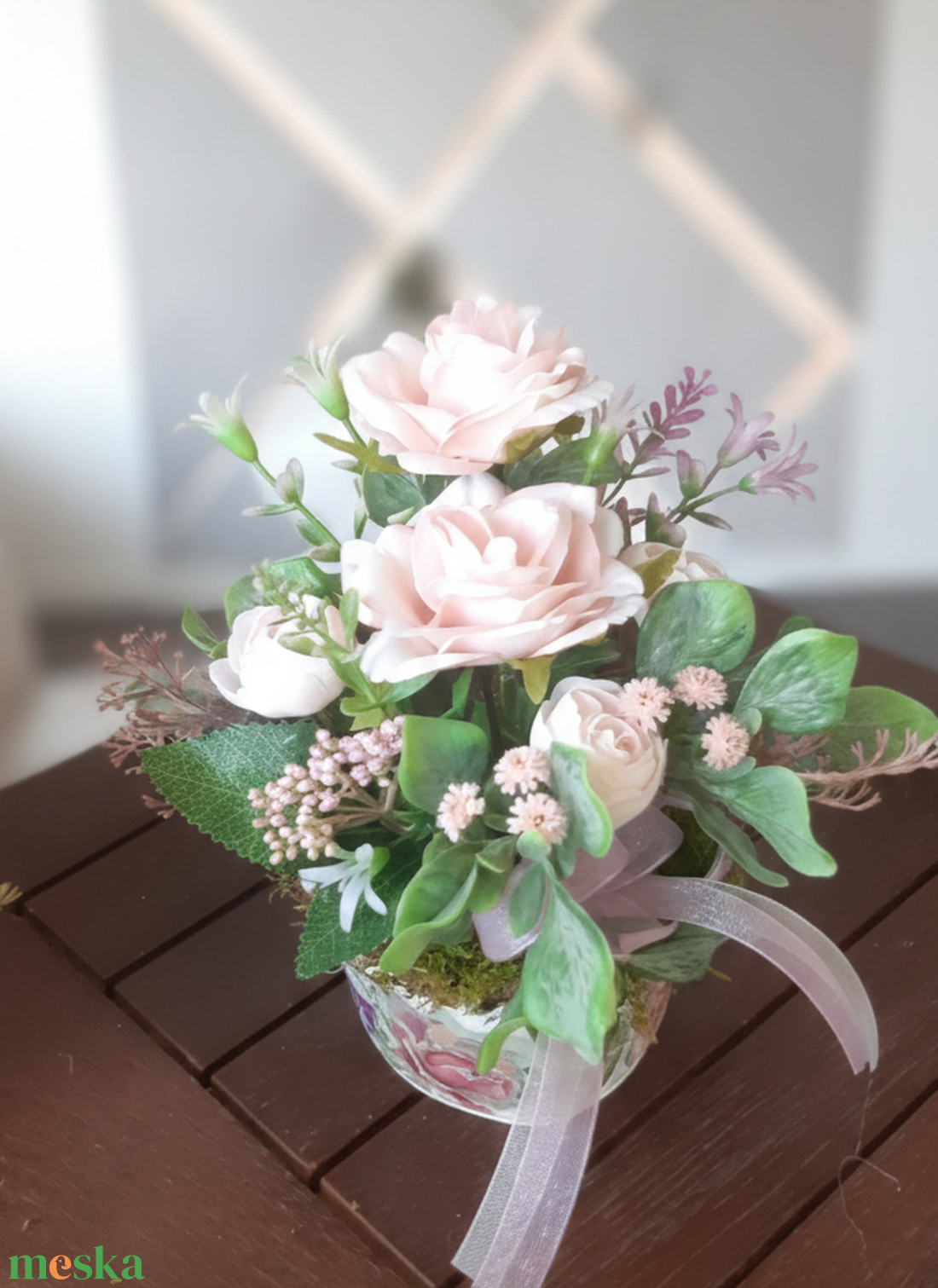 Rózsás ajándék/dekoráció - otthon & életmód - virágdekoráció - virágdíszek - asztali virágdísz - Meska.hu