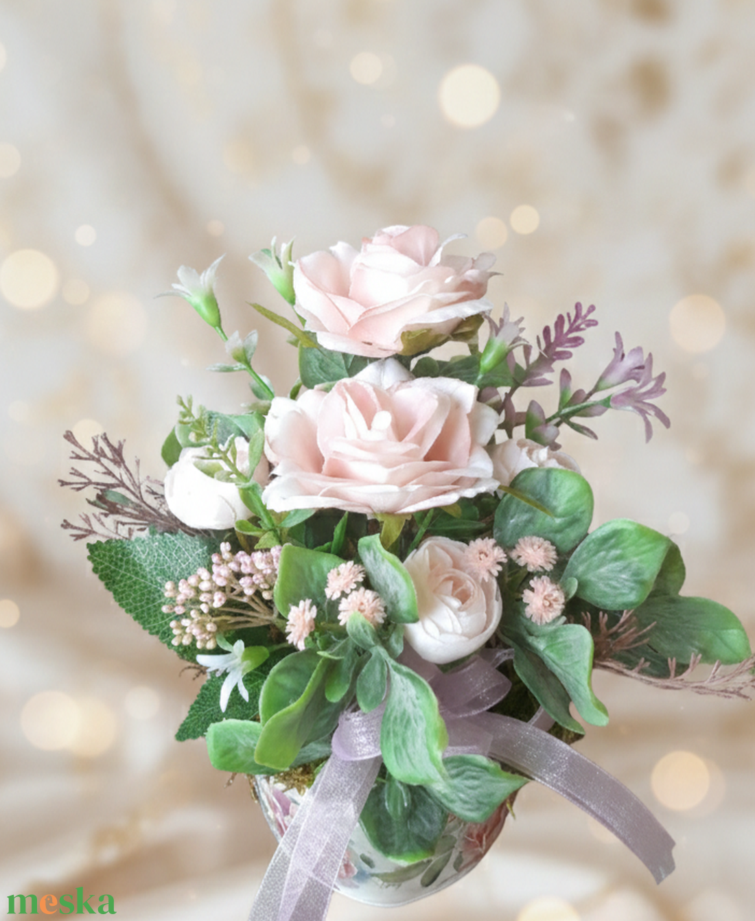 Rózsás ajándék/dekoráció - otthon & életmód - virágdekoráció - virágdíszek - asztali virágdísz - Meska.hu