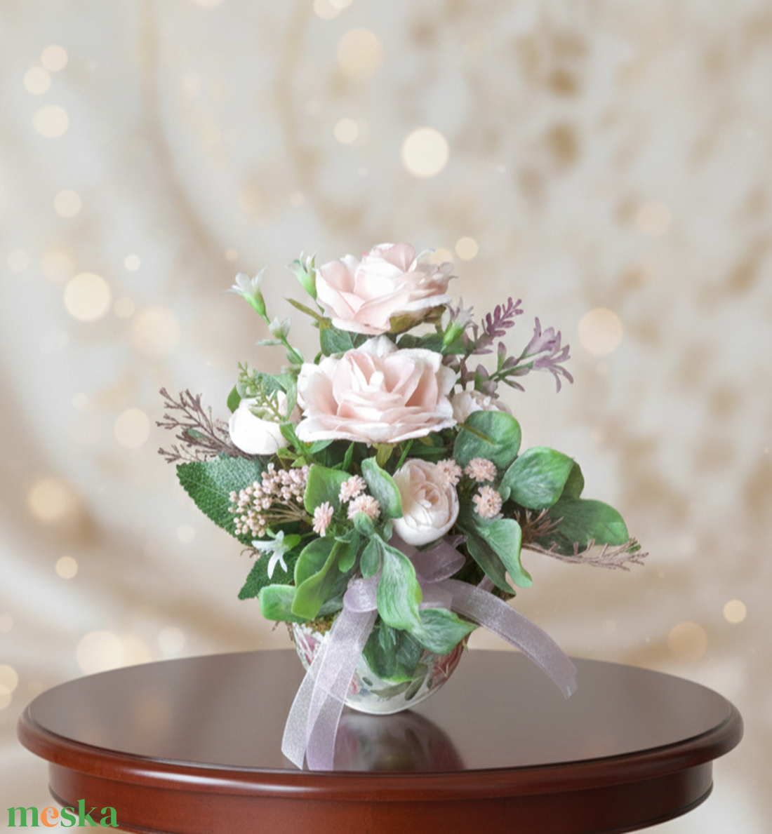 Rózsás ajándék/dekoráció - otthon & életmód - virágdekoráció - virágdíszek - asztali virágdísz - Meska.hu