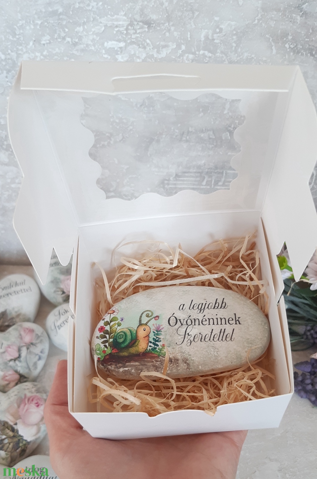 Ballagás-óvódai-bölcsödei ajándék óvónéninek,dajkanéninek - otthon & életmód - dekoráció - asztal és polc dekoráció - kavics & kő - Meska.hu