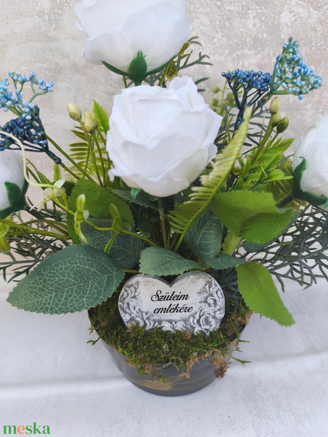 Anyák napi Nehezîtett Sírdísz - otthon & életmód - vallás - temetkezési tárgy - sírdísz, kegyeleti dísz - Meska.hu