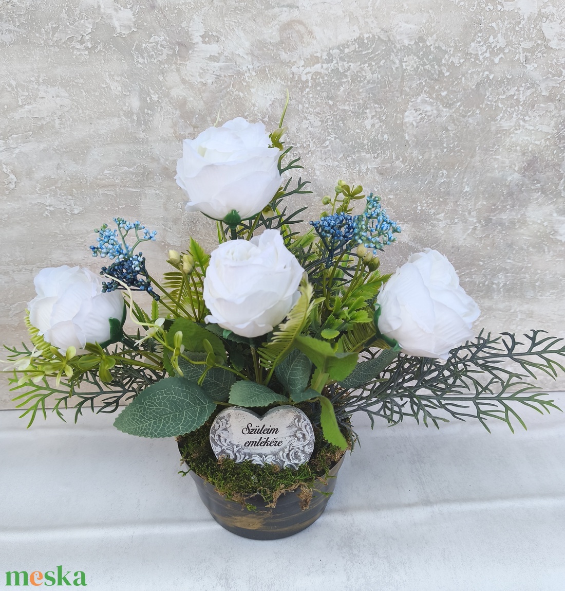 Anyák napi Nehezîtett Sírdísz - otthon & életmód - vallás - temetkezési tárgy - sírdísz, kegyeleti dísz - Meska.hu