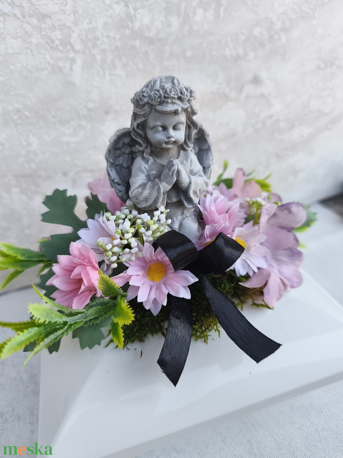 Sírdísz-nehezített műanyag - otthon & életmód - vallás - temetkezési tárgy - sírcsokor, virág dekoráció - Meska.hu