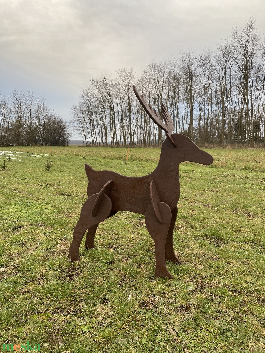 Karácsonyi szarvas dekoráció - karácsony - karácsonyi kültéri dekoráció - Meska.hu