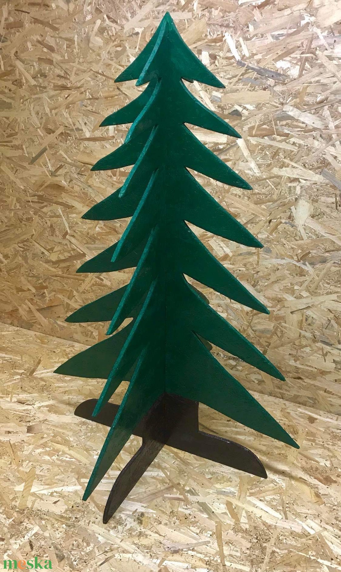 Fából készült 3D karácsonyfa dekoráció - karácsony - karácsonyi kültéri dekoráció - Meska.hu