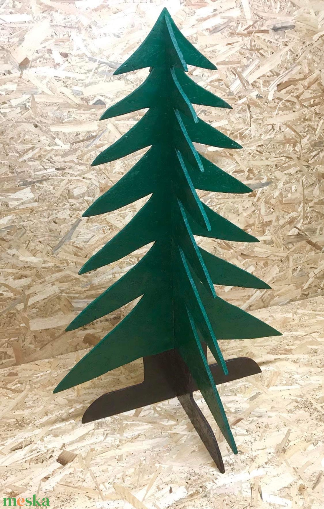 Fából készült 3D karácsonyfa dekoráció - karácsony - karácsonyi kültéri dekoráció - Meska.hu