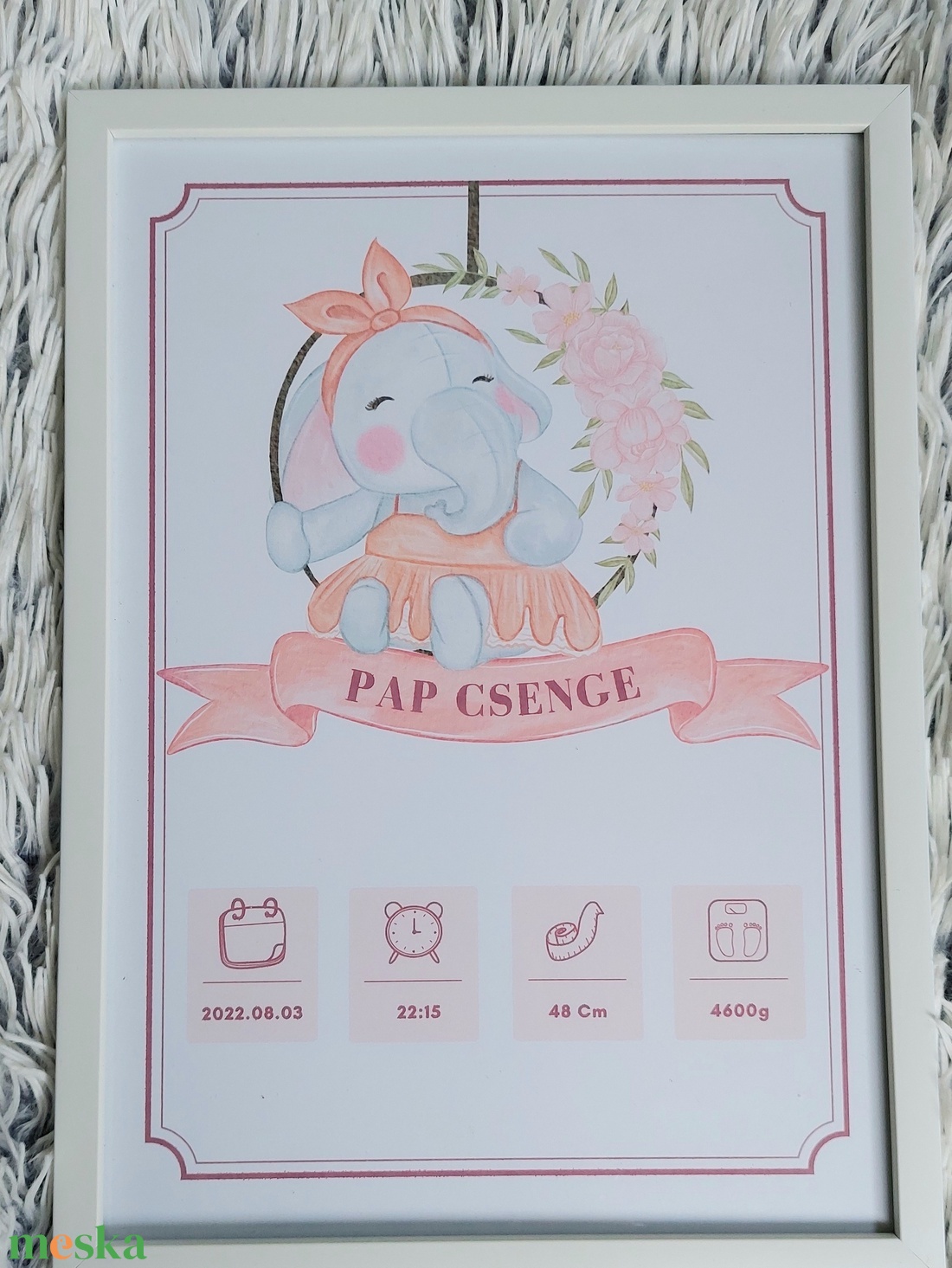 Babatábla - megszülettem poszter - baba - mama - babaszoba dekoráció - babaszoba kép - Meska.hu