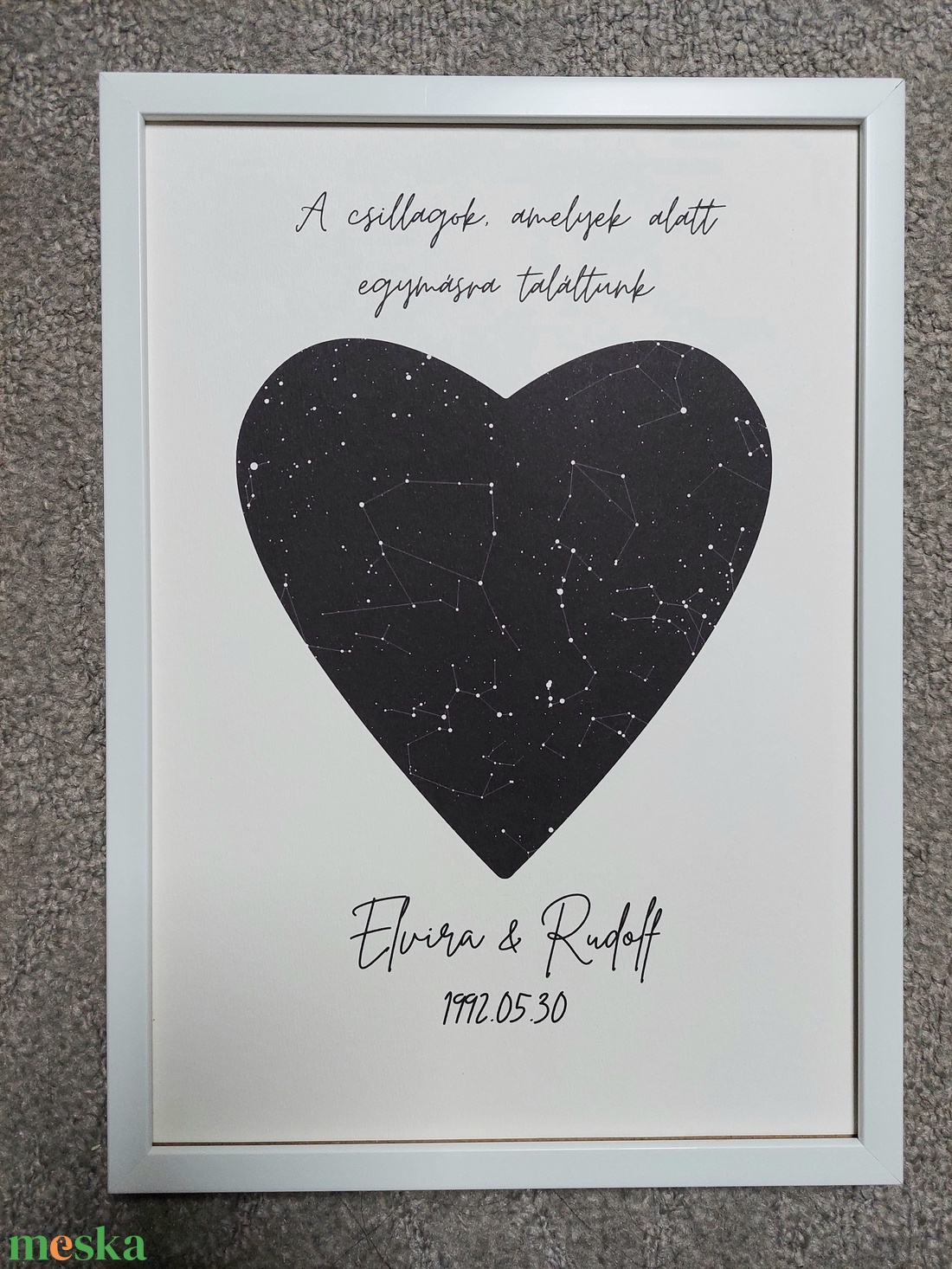Valentin-napi ajándék, Csillagtérkép - művészet - grafika & illusztráció - digitális - Meska.hu