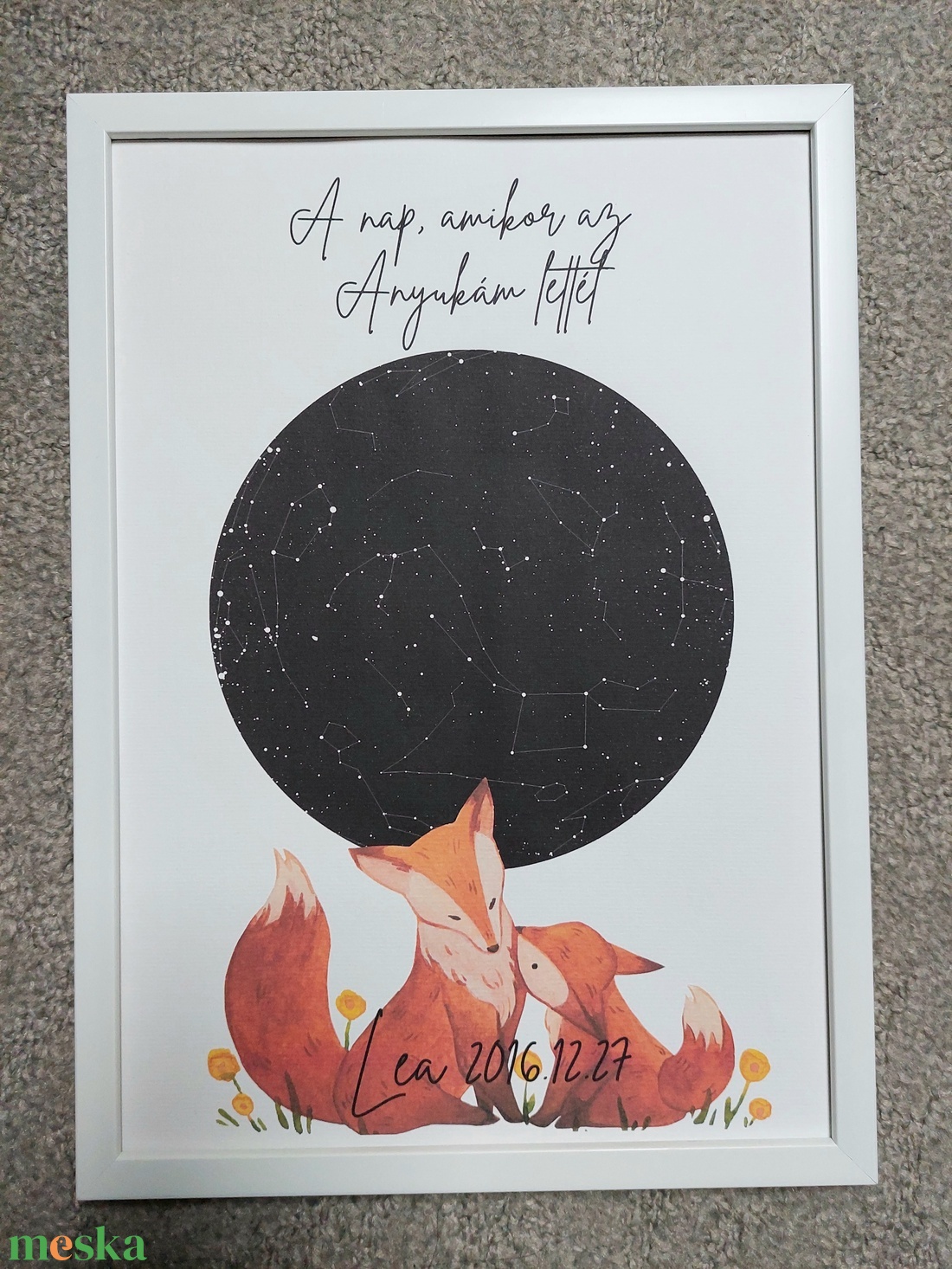 A nap, amikor az anyukám lettél csillagtérkép - művészet - grafika & illusztráció - digitális - Meska.hu