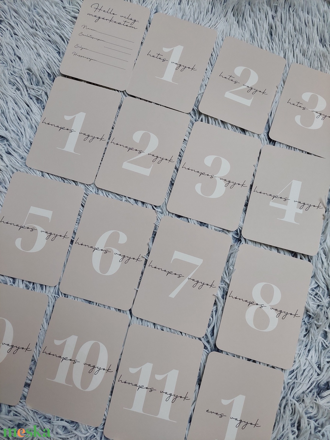 Baba mérföldkő kártya, babakártya ajándék kártyatartóval - baba - mama - babaszoba dekoráció - babaszoba kép - Meska.hu