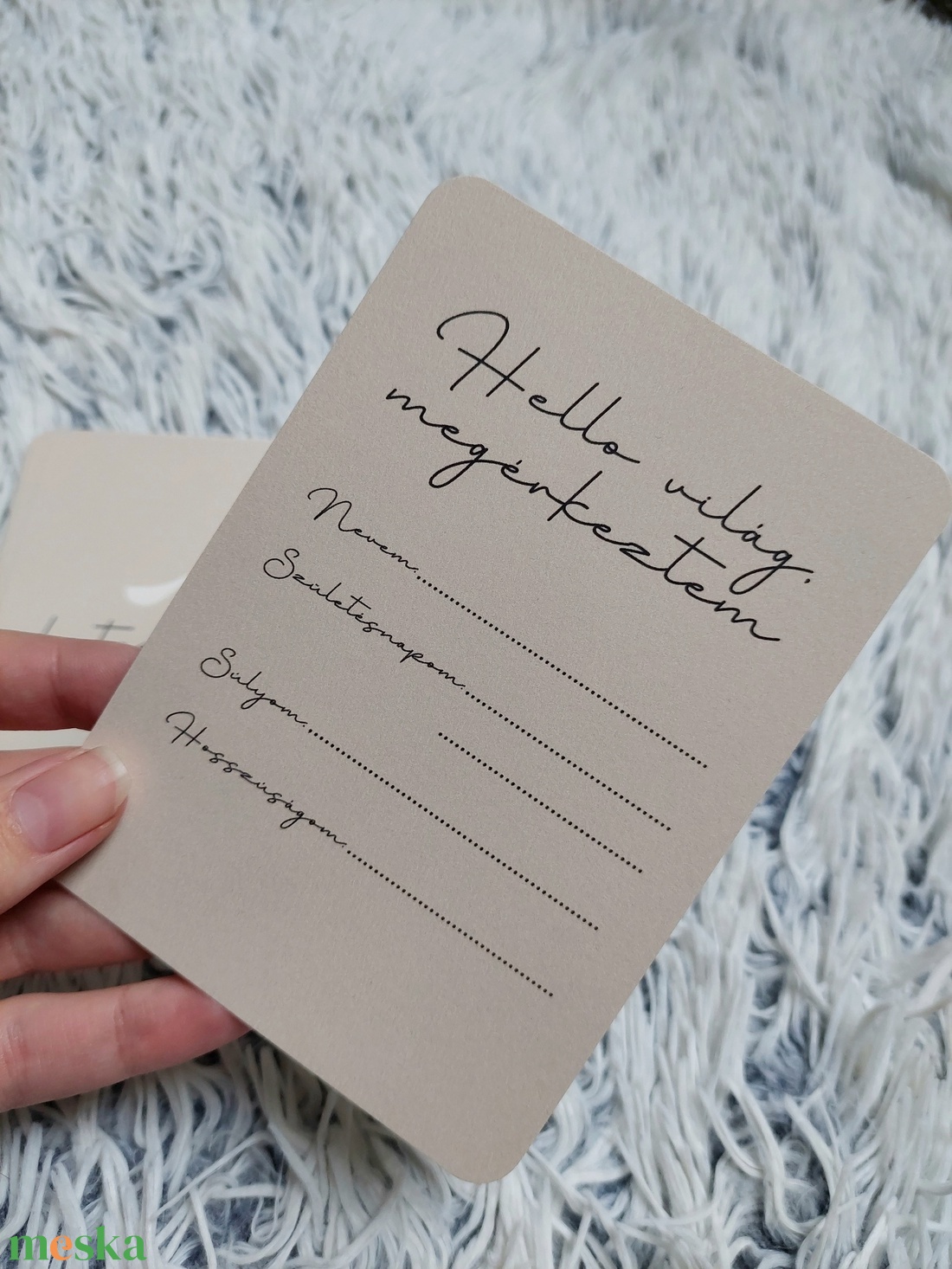 Baba mérföldkő kártya, babakártya ajándék kártyatartóval - baba - mama - babaszoba dekoráció - babaszoba kép - Meska.hu