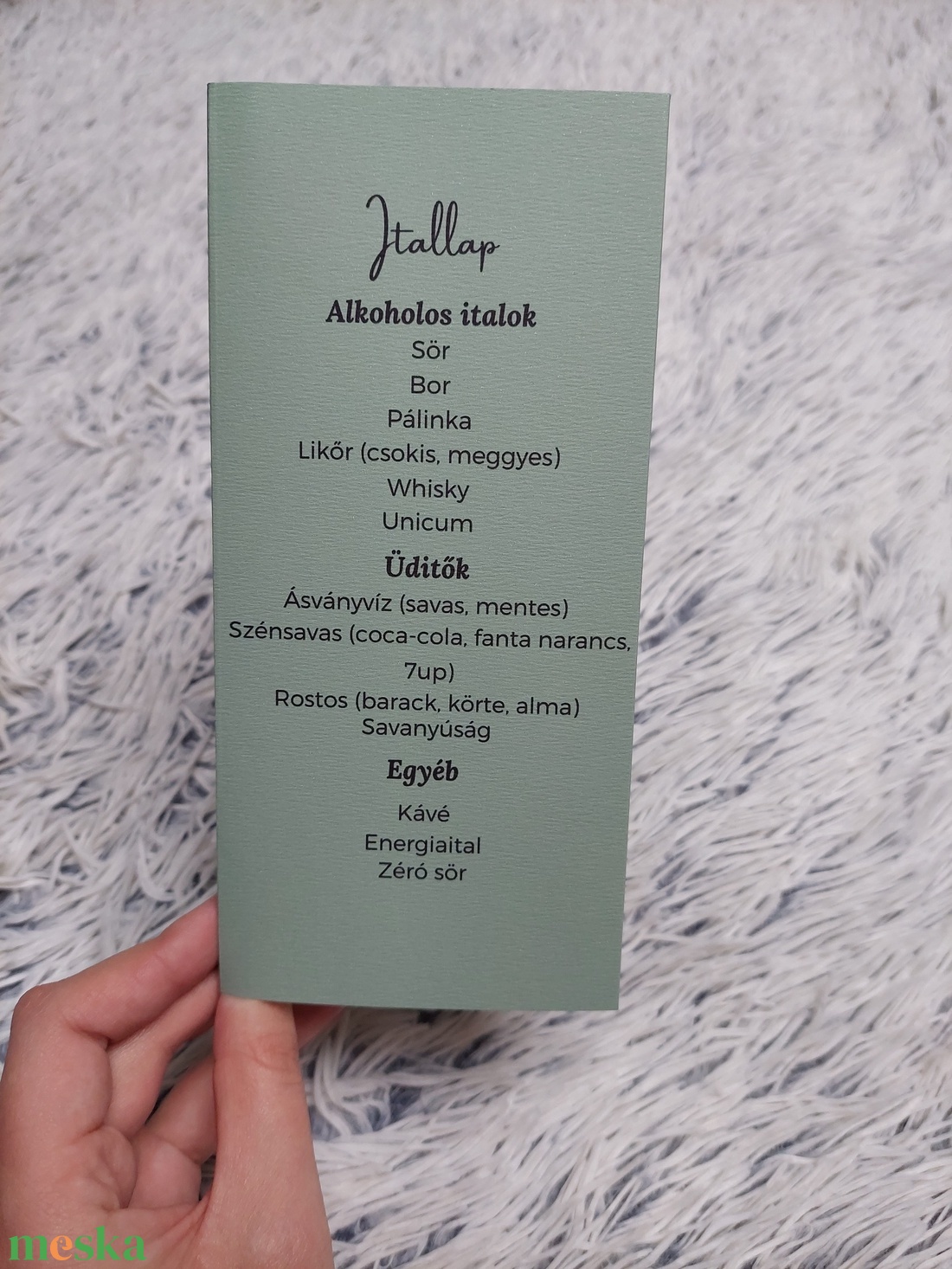 Esküvői menü, háromszög menü - esküvő - meghívó & kártya - menü - Meska.hu