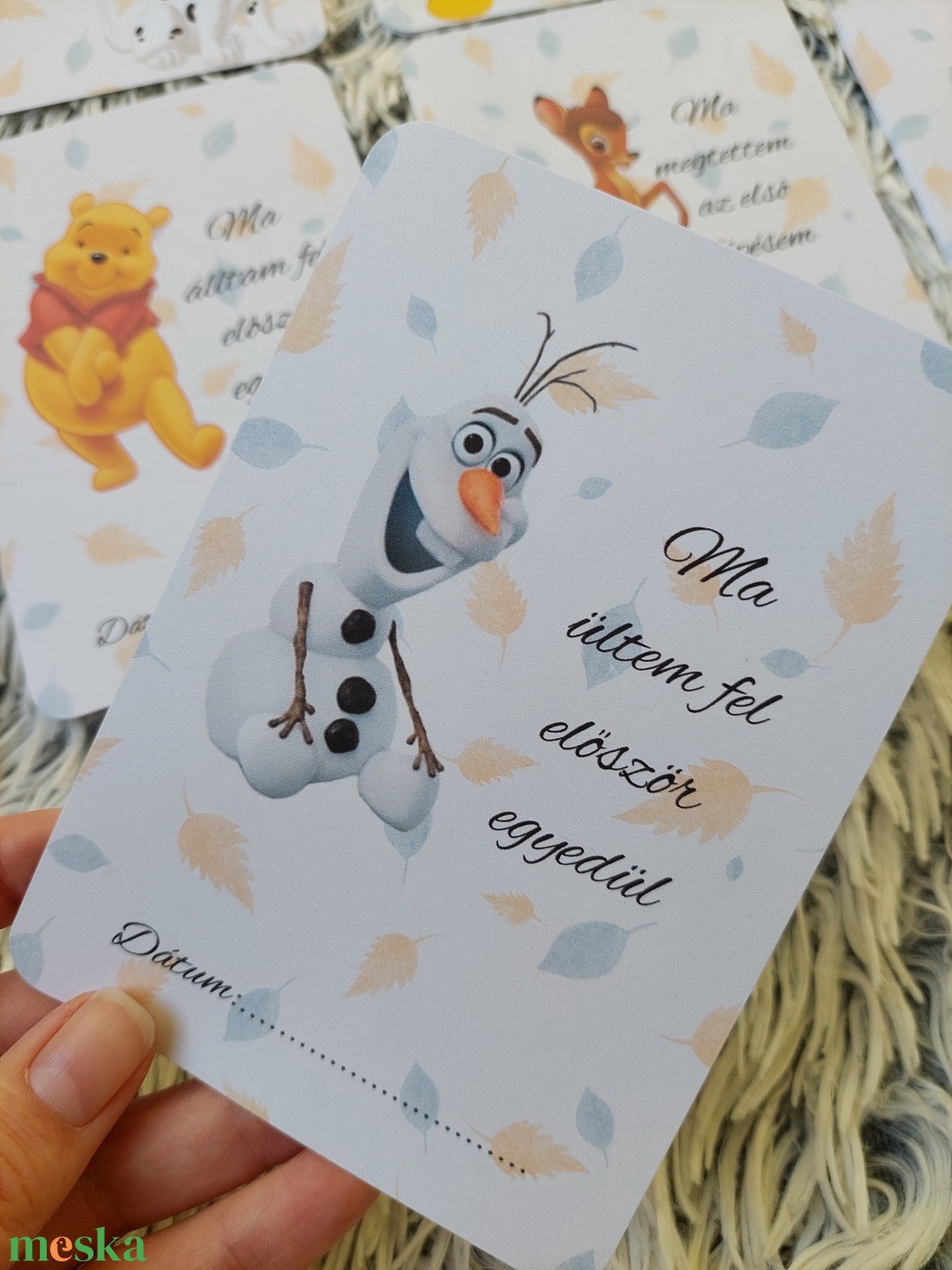 40db Baba mérföldkő kártya, babakártya ajándék kártya tartóval - otthon & életmód - babaszoba, gyerekszoba - babaszoba kép - Meska.hu