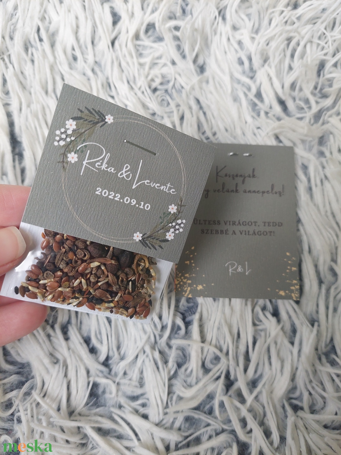 Esküvői virágmag köszönőajándék - esküvő - emlék & ajándék - köszönőajándék - Meska.hu