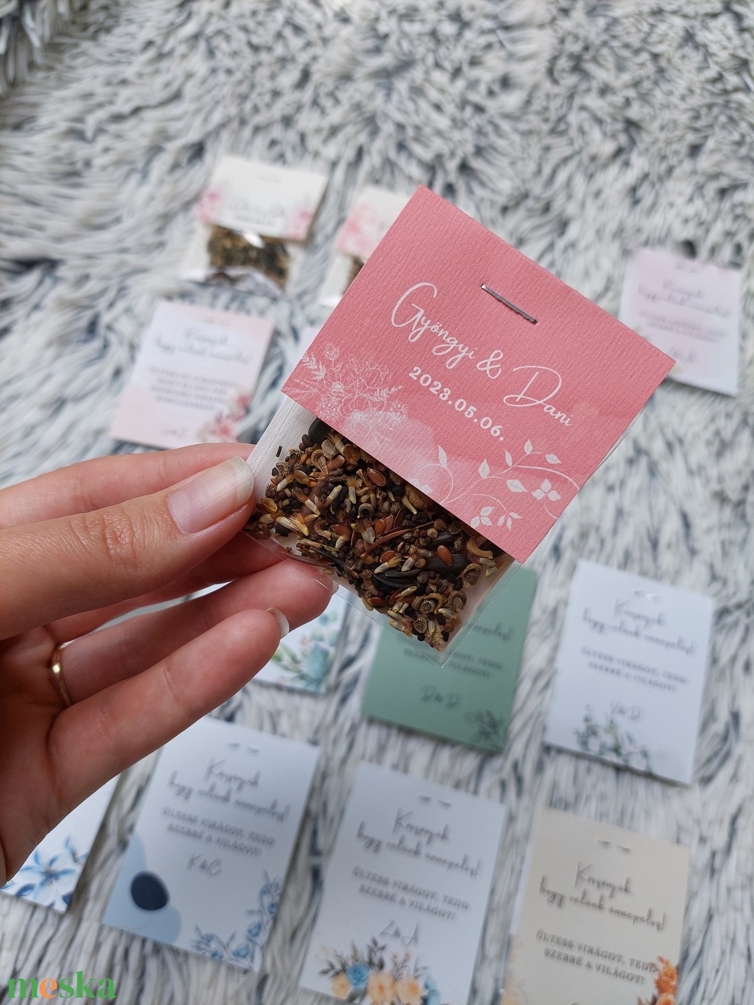 Esküvői virágmag köszönőajándék - esküvő - emlék & ajándék - köszönőajándék - Meska.hu