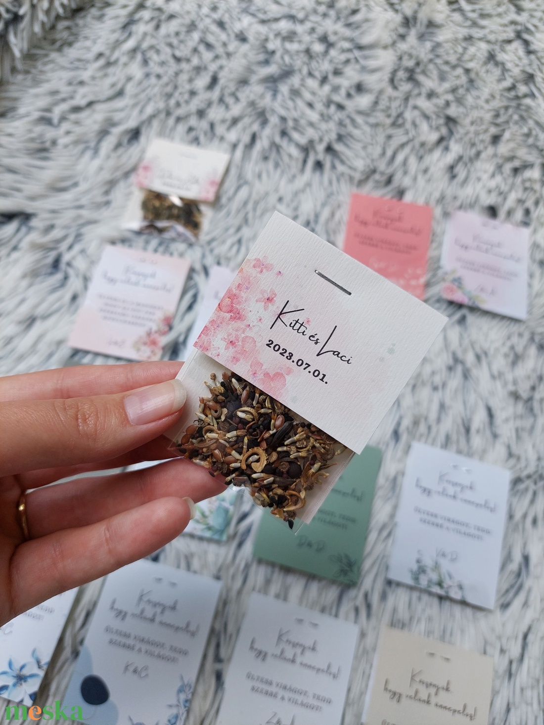 Esküvői virágmag köszönőajándék - esküvő - emlék & ajándék - köszönőajándék - Meska.hu