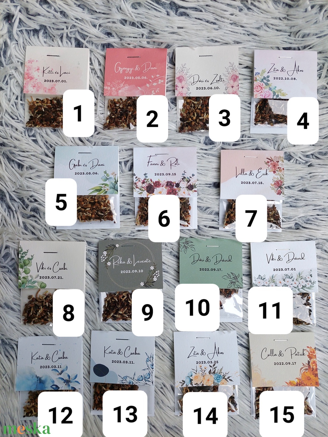 Esküvői virágmag köszönőajándék - esküvő - emlék & ajándék - köszönőajándék - Meska.hu